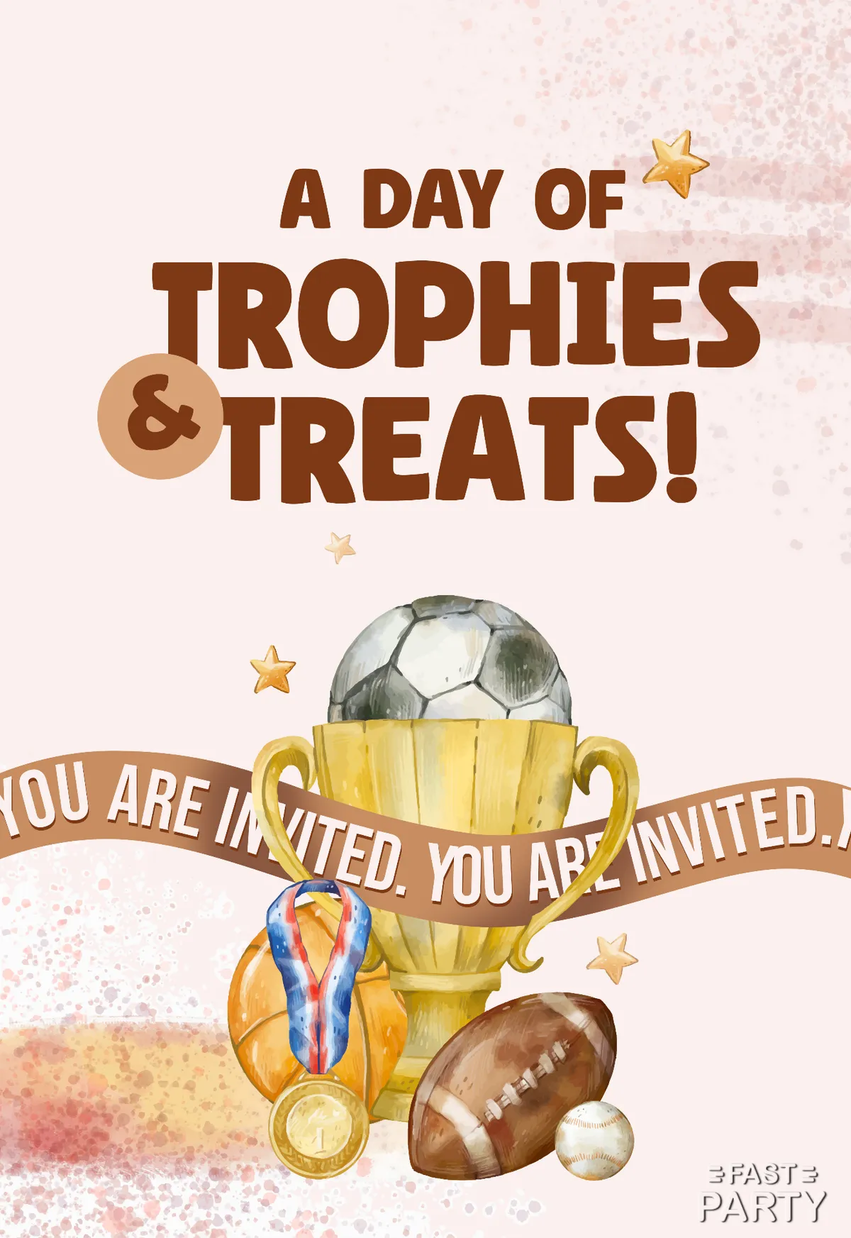 Game Day Birthday Party — Trophy & Medals