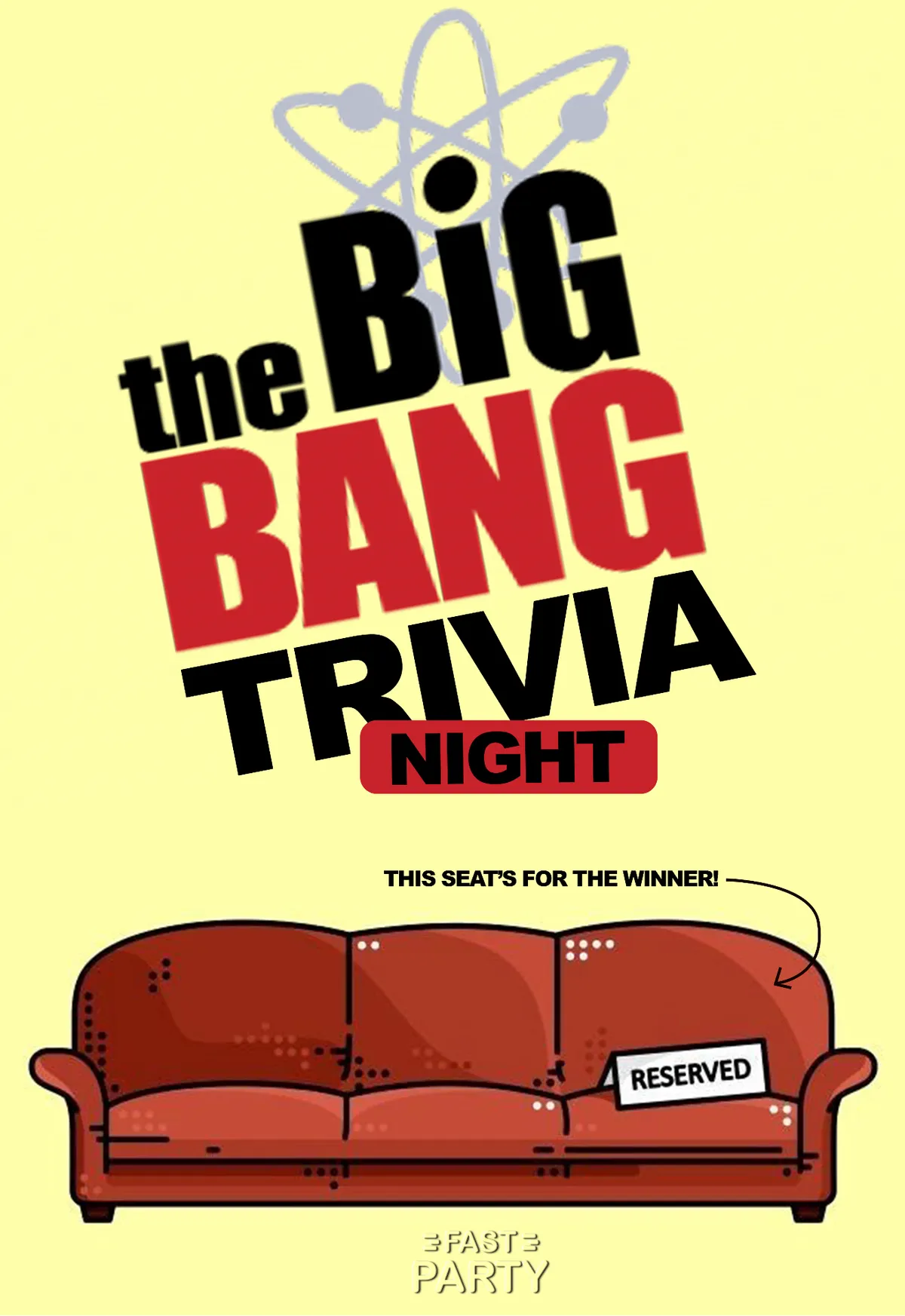 Quiz Night — Atom and Red Couch