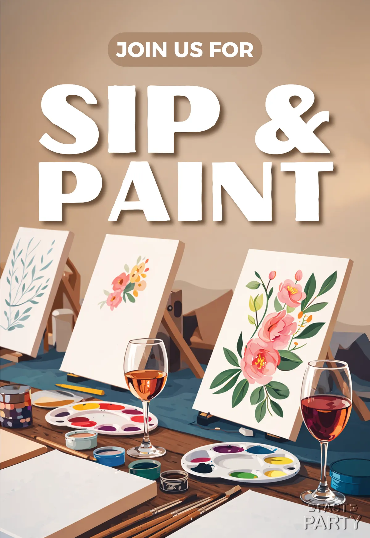 Sip and Paint — Easels & Wine