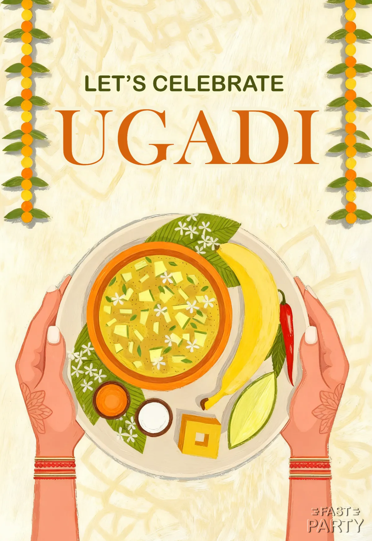 Ugadi Celebration — Marigold Border