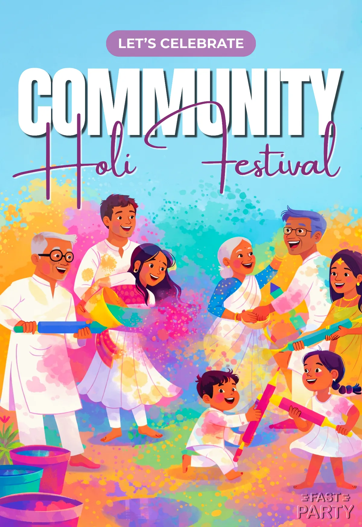Community Holi Festival Celebration