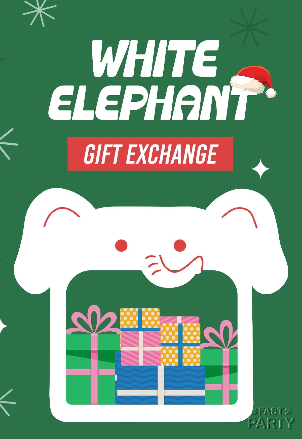 White Elephant — Gift Exchange Banner
