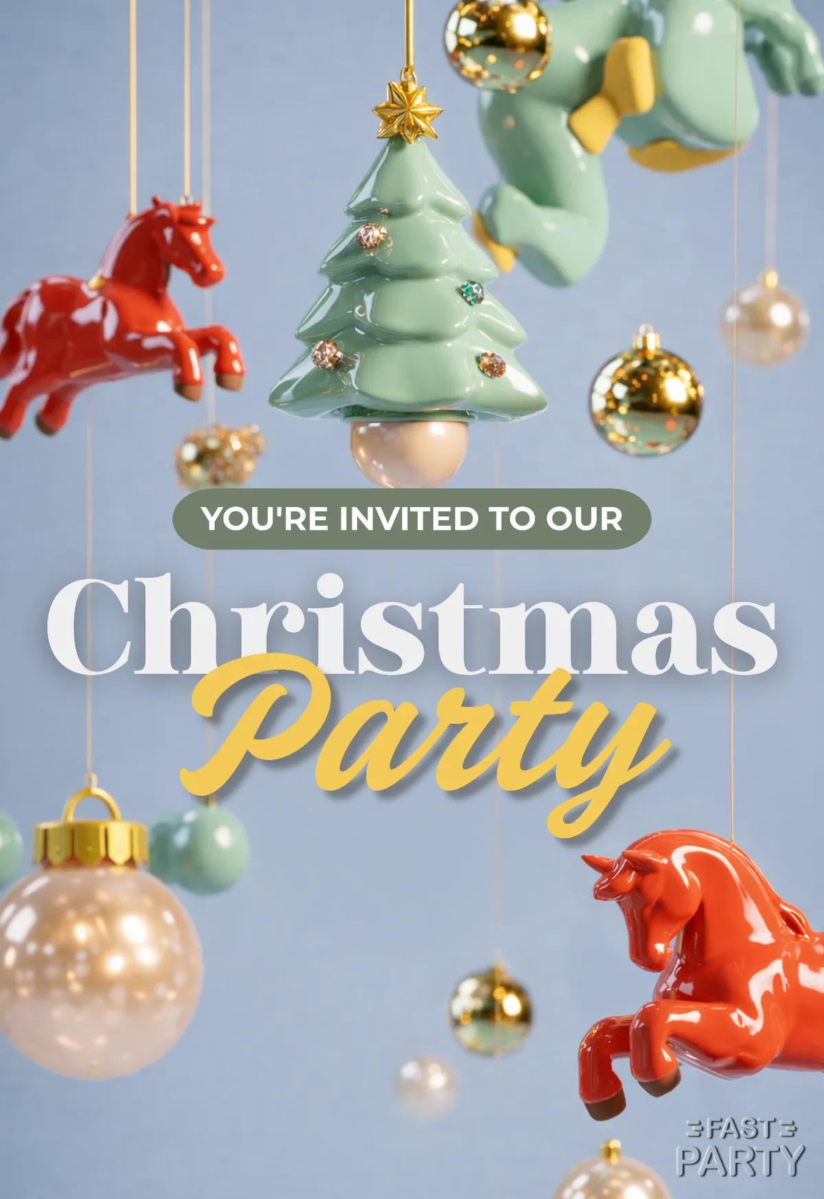 Christmas Party — Pastel Ornaments