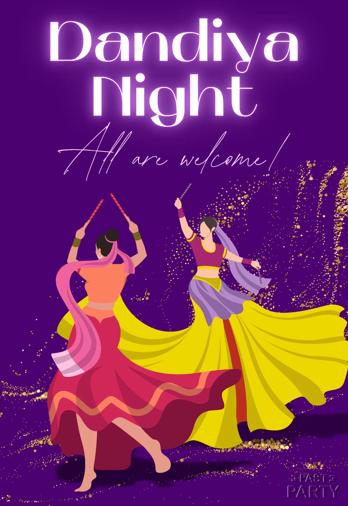 Dandiya Night — Neon Purple
