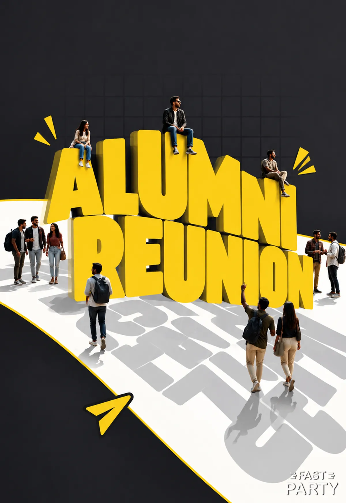 Alumni Reunion — Giant Yellow Letters