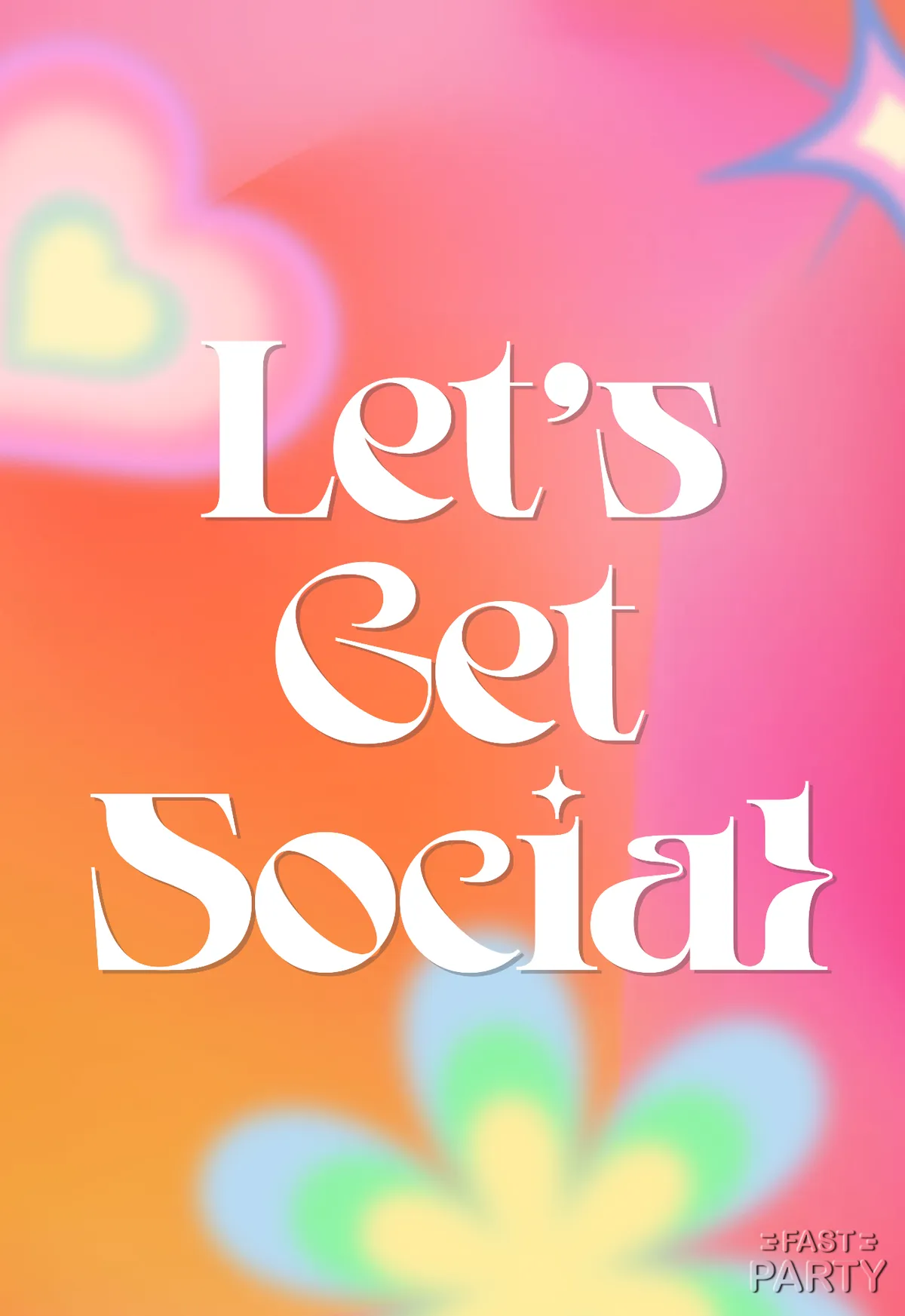 Let's Get Social — Pink Gradient
