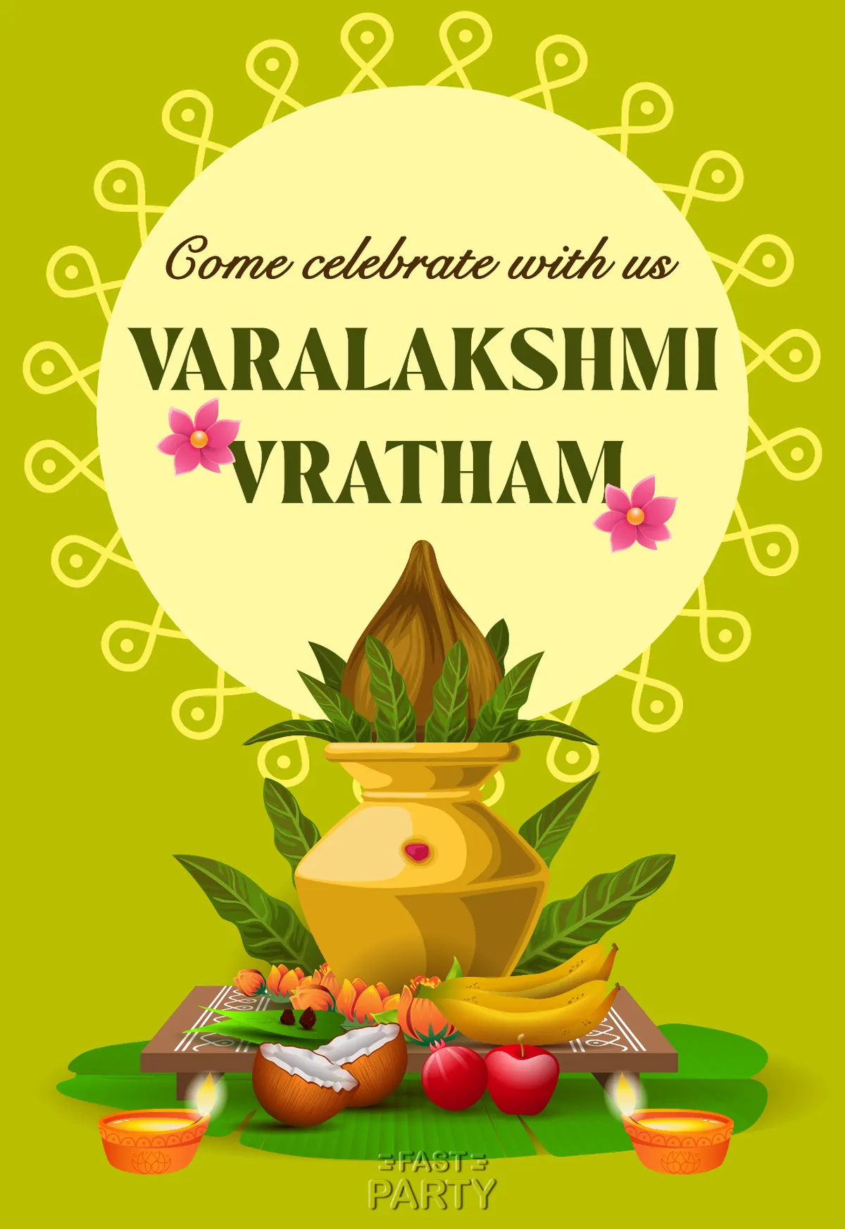 Varalakshmi Vratham — Kalasham & Rangoli