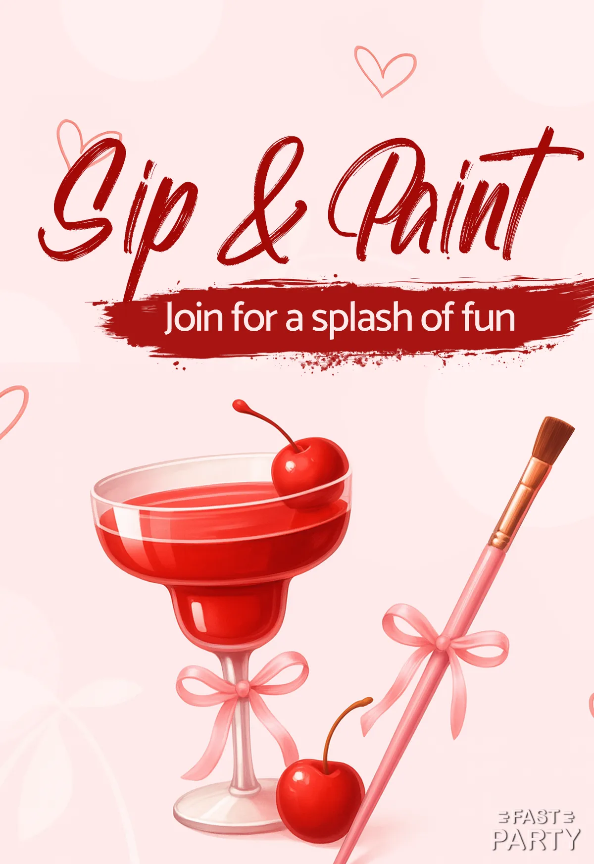 Sip & Paint — Cherry Cocktail