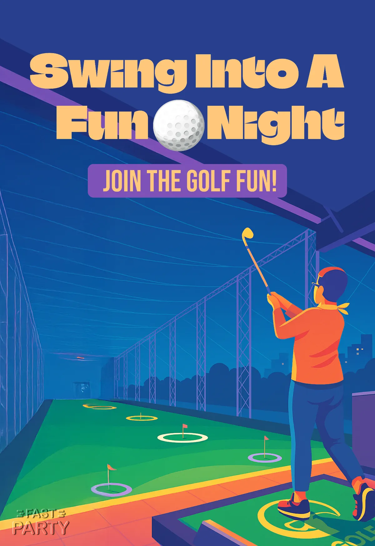 Mini Golf — Neon Course at Night