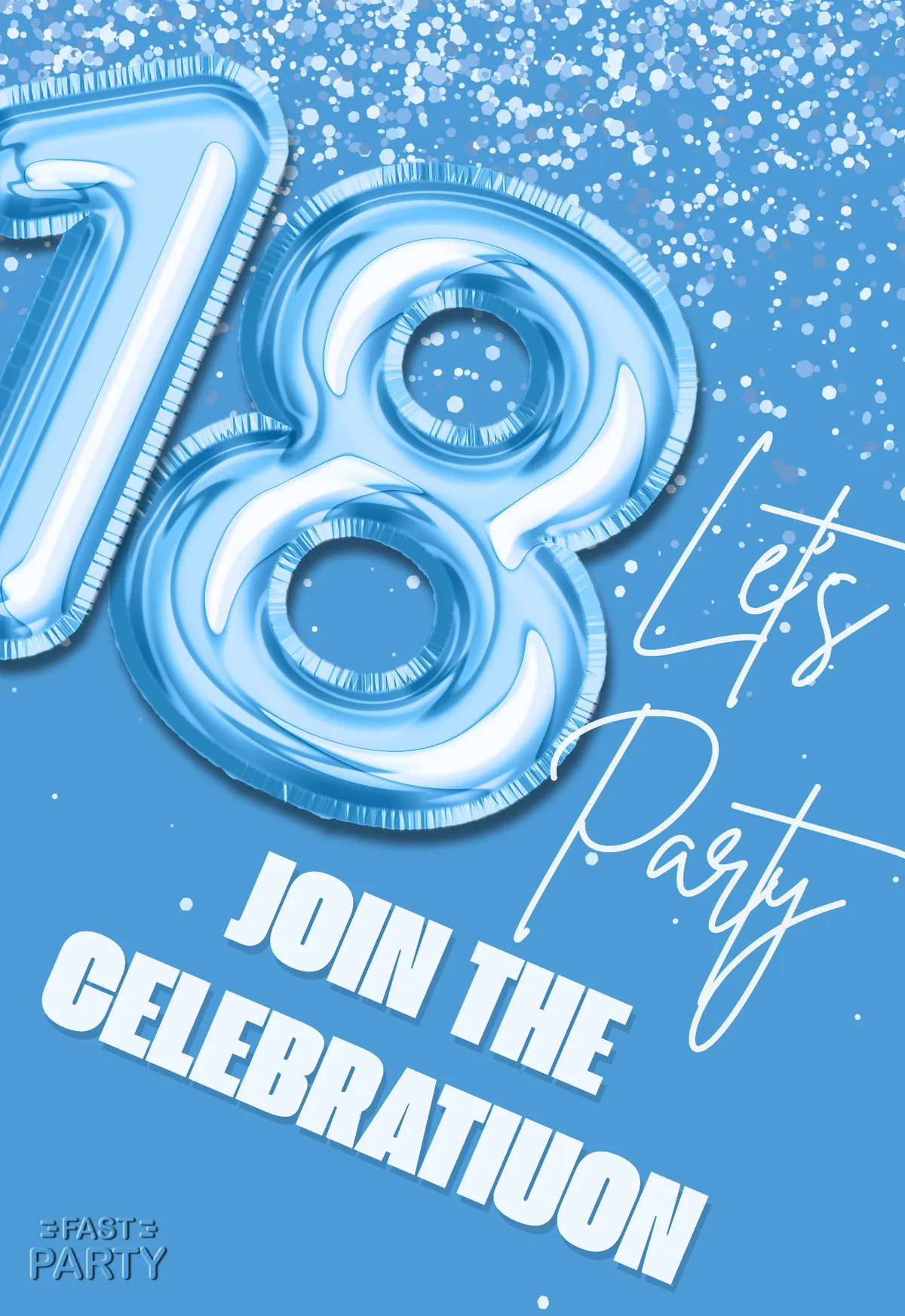 18th Birthday Party — Silver Foil Balloons