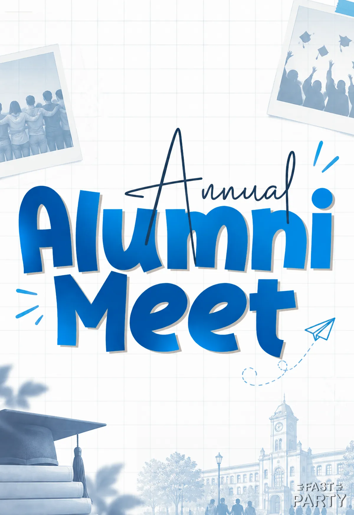 Annual Alumni Meet — Blue Campus Sketch