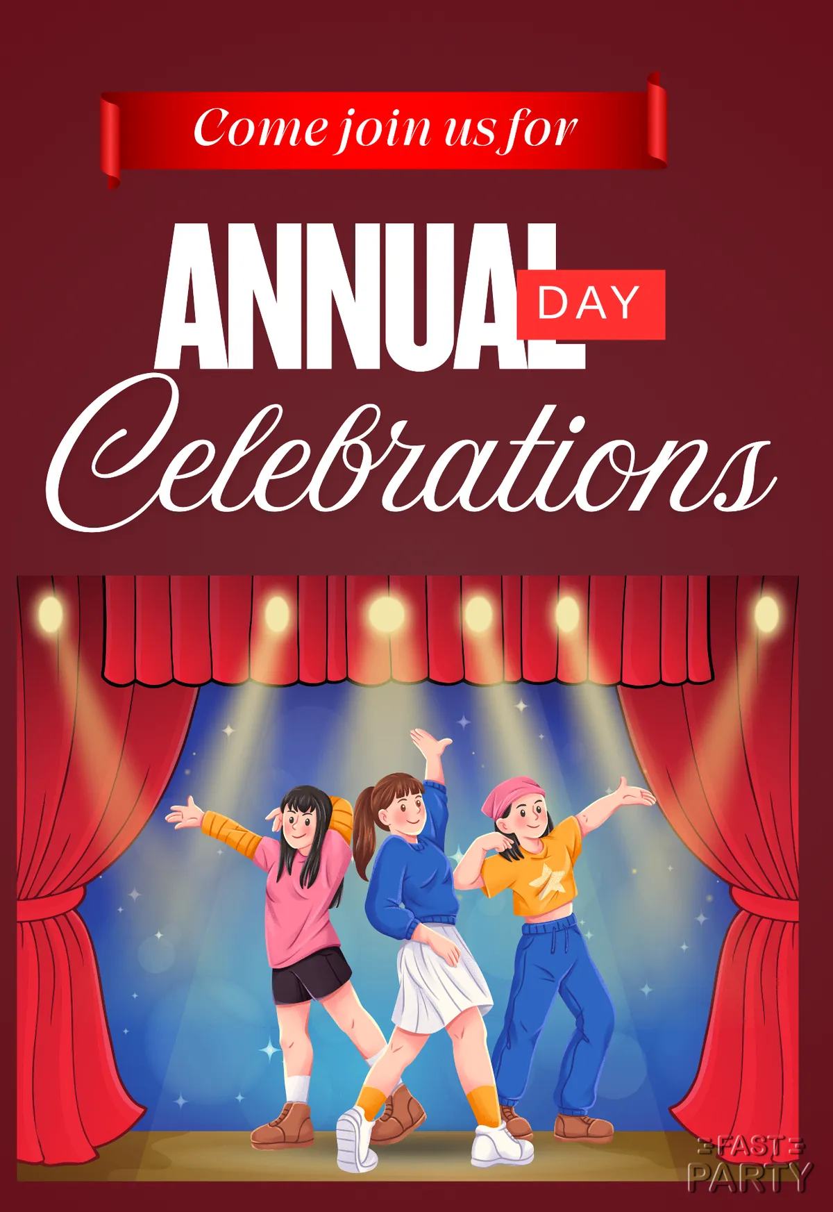 Annual Day — Spotlit Stage