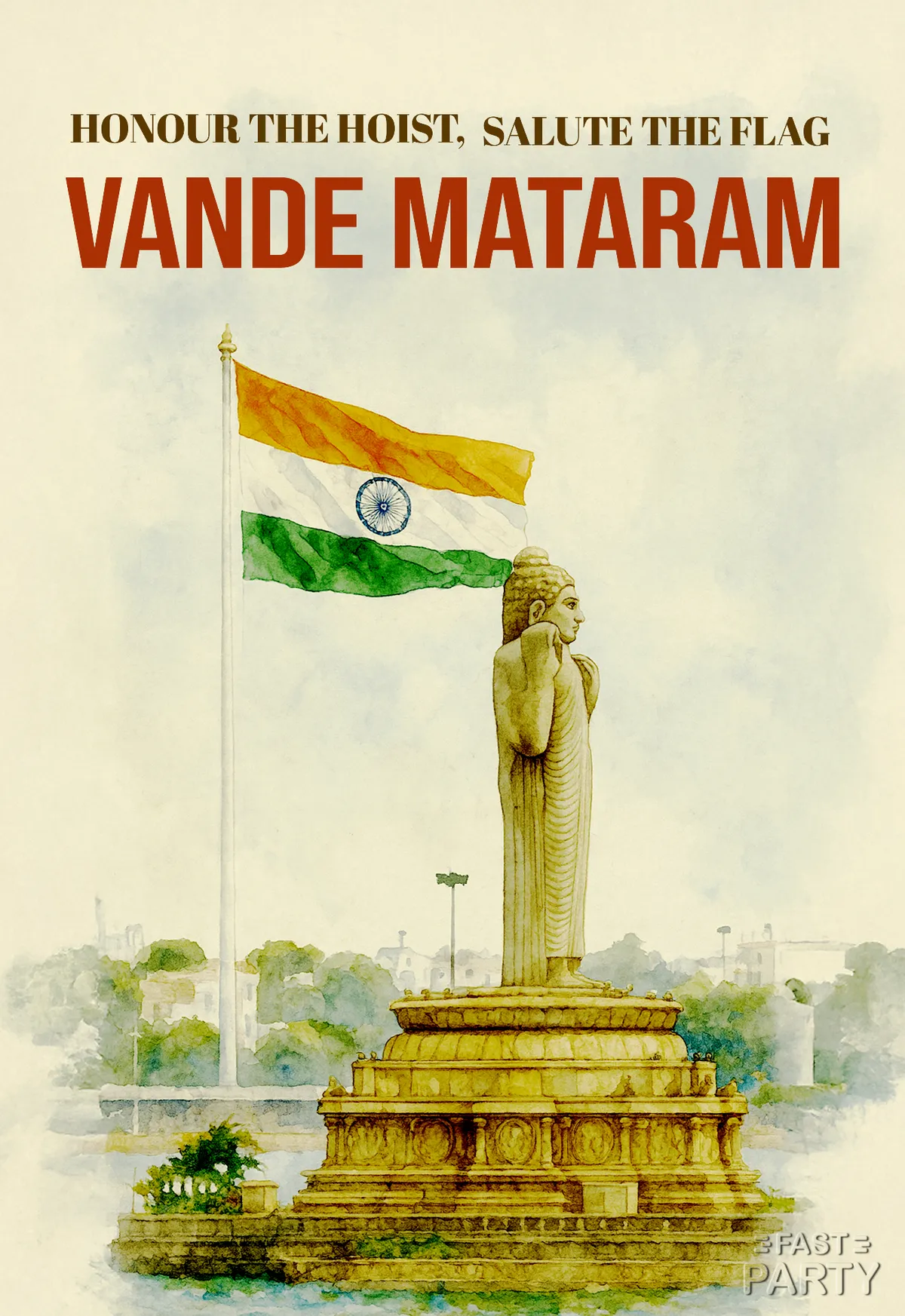 Flag Hoisting — Hussain Sagar
