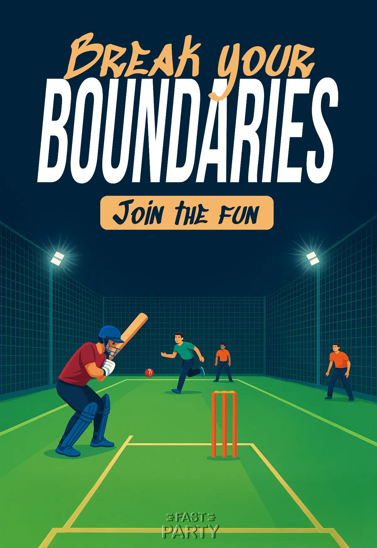 Box Cricket — Floodlit Cage