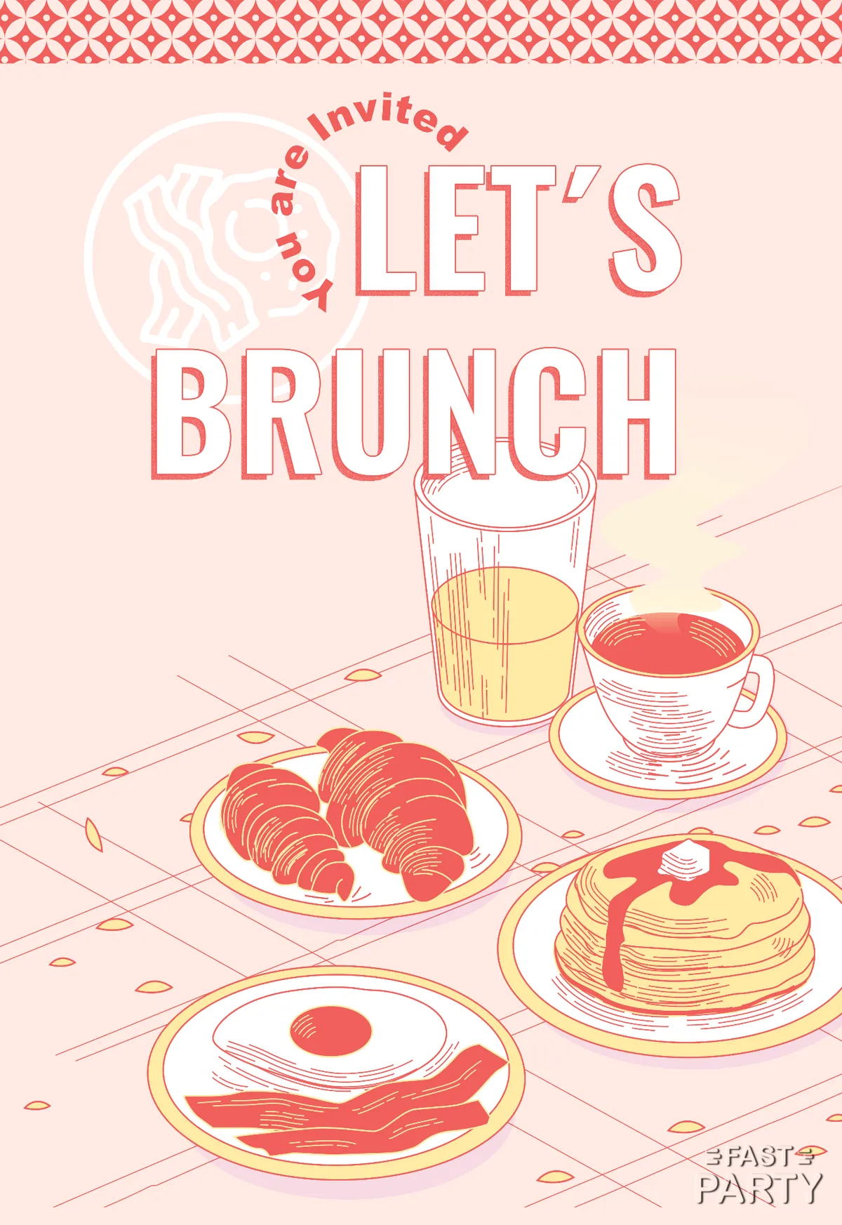 Brunch — Pink Line Art