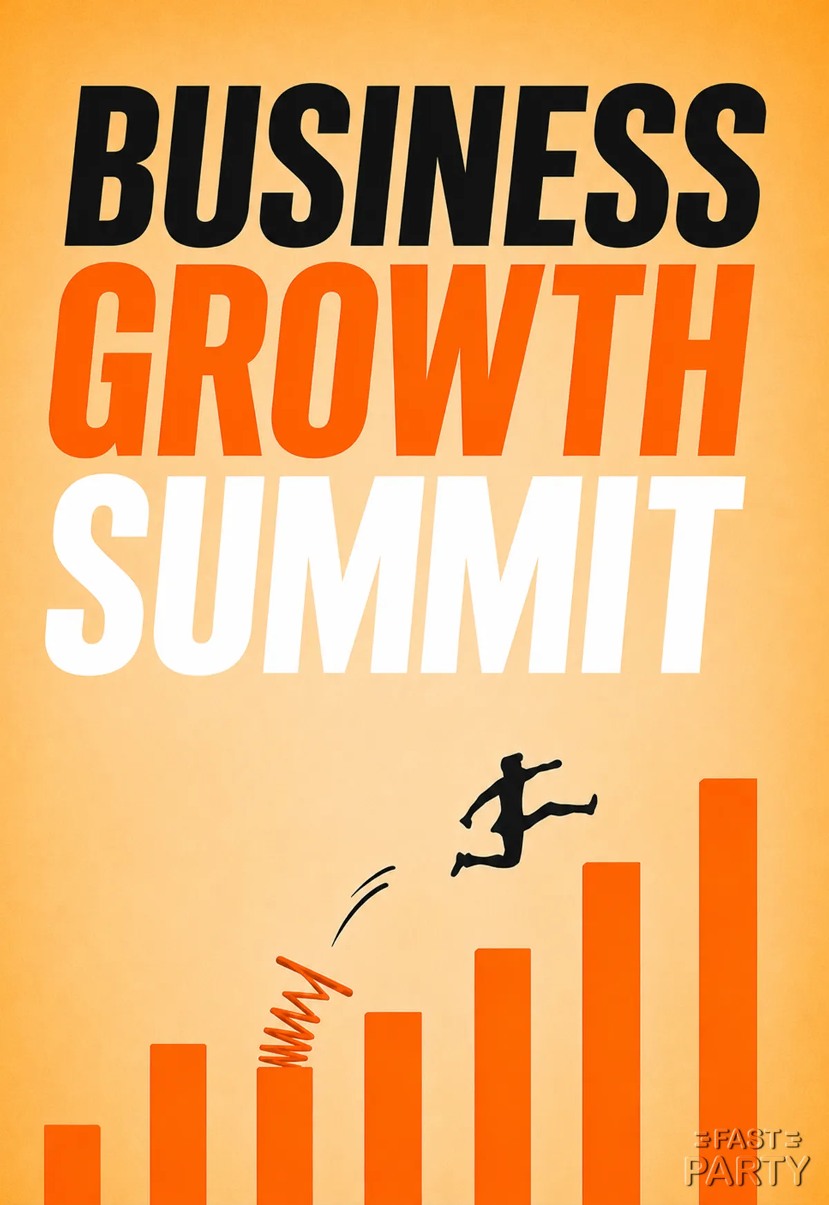 Business Growth Summit — Rising Bar Chart