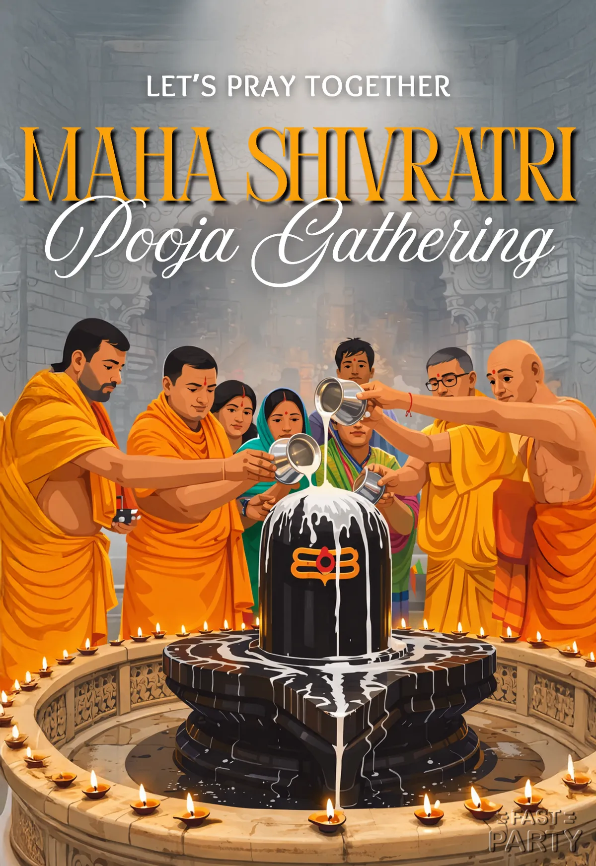 Maha Shivratri Pooja Gathering — Milk Abhishekam