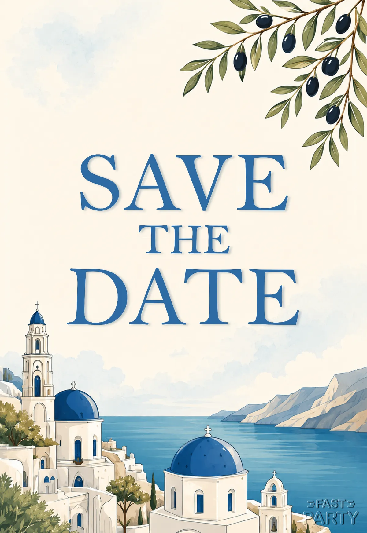Save the Date — Greek Island