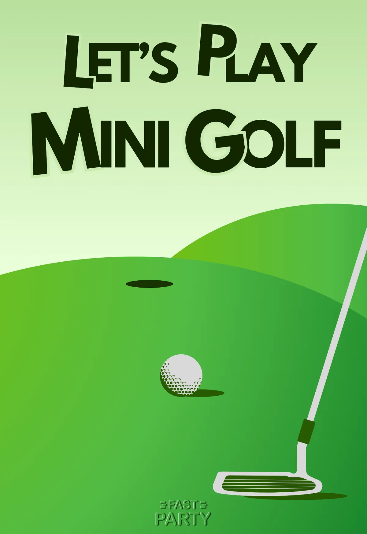Mini Golf — Ball and Putter