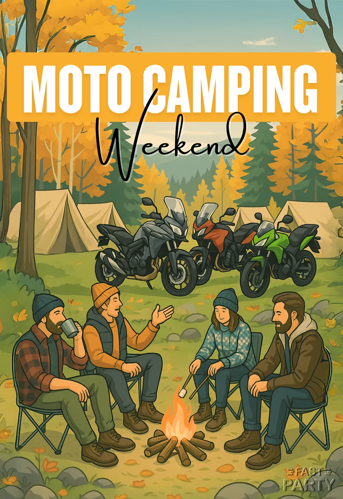 Moto Camping Weekend — Campfire