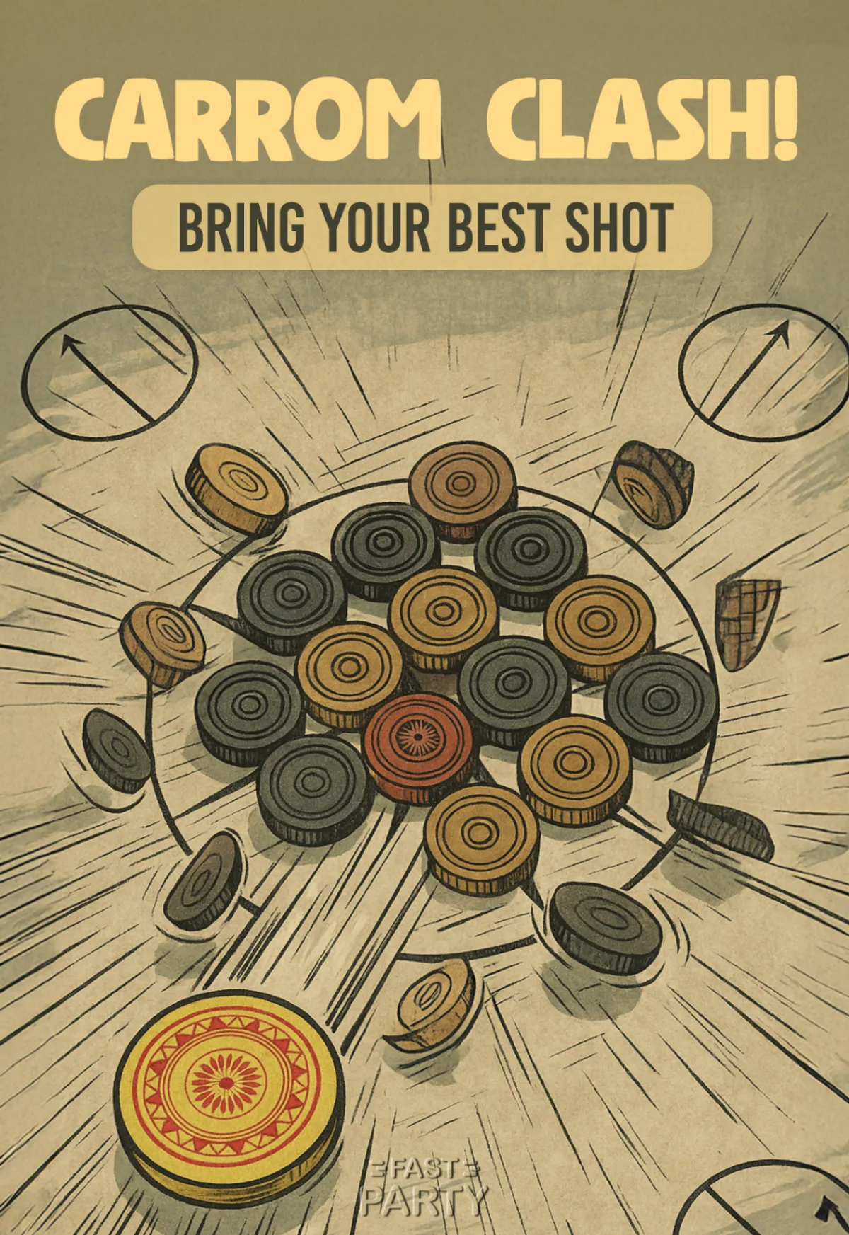 Carrom Clash — Striker & Coins
