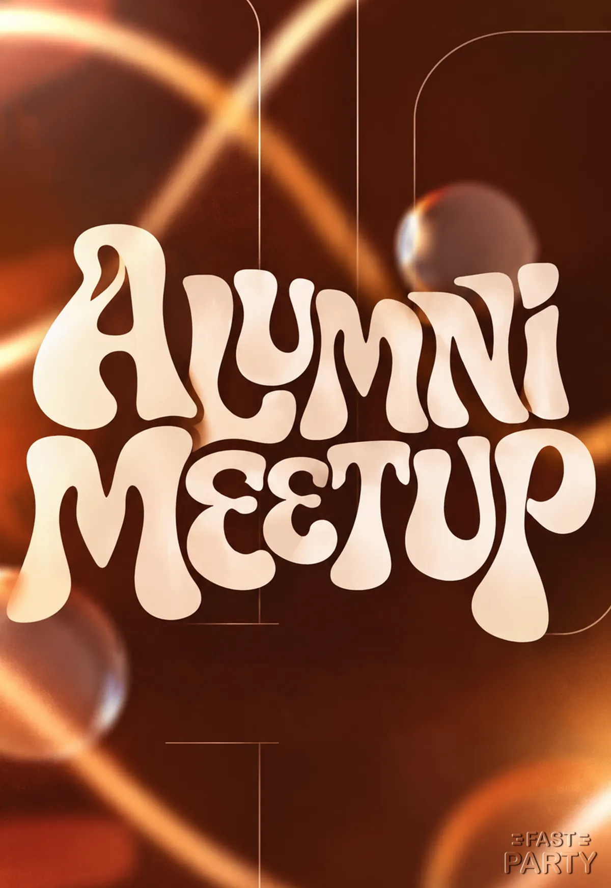 Alumni Meetup — Retro Bubble Letters