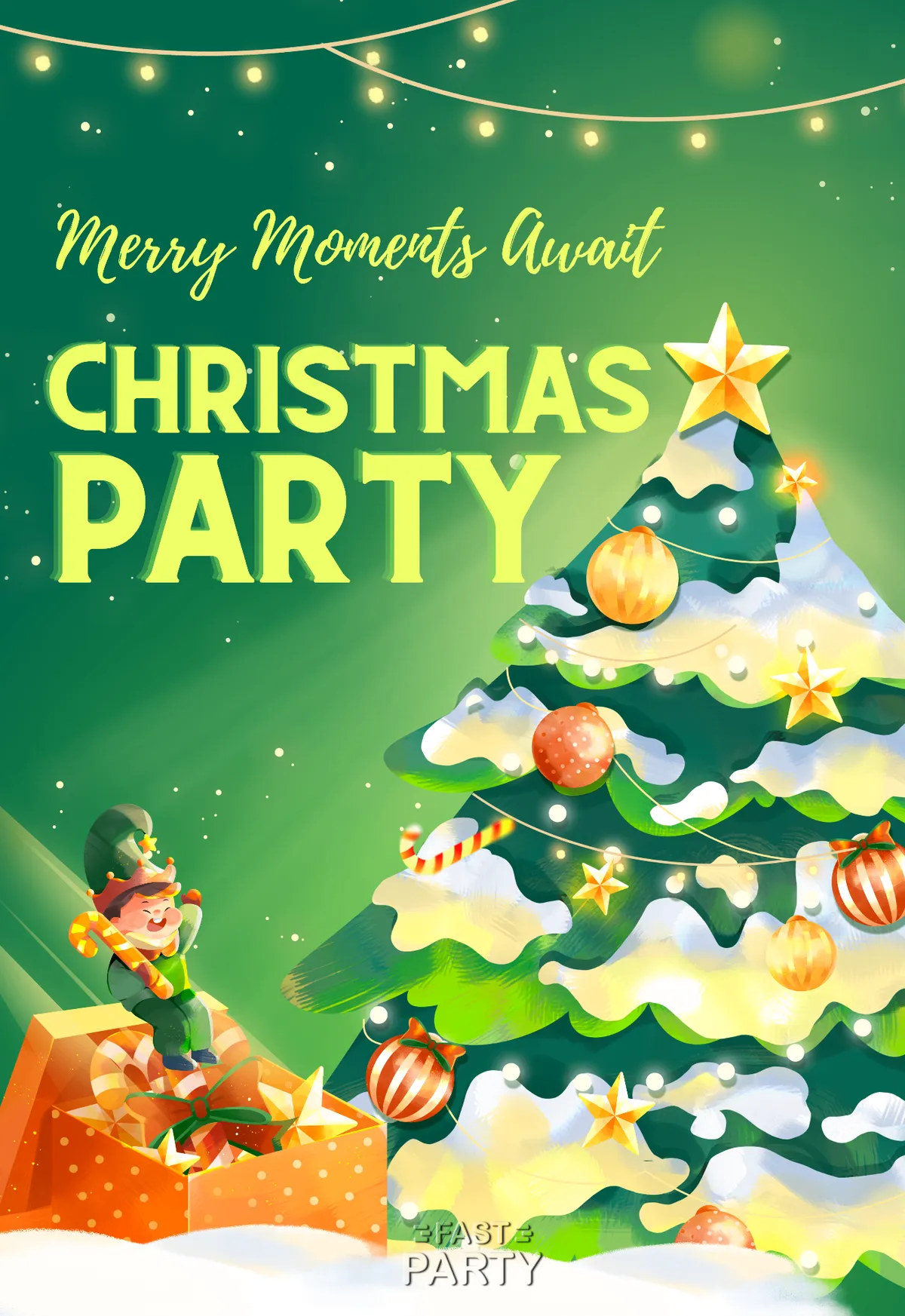 Christmas Tree — Elf & Gold Star