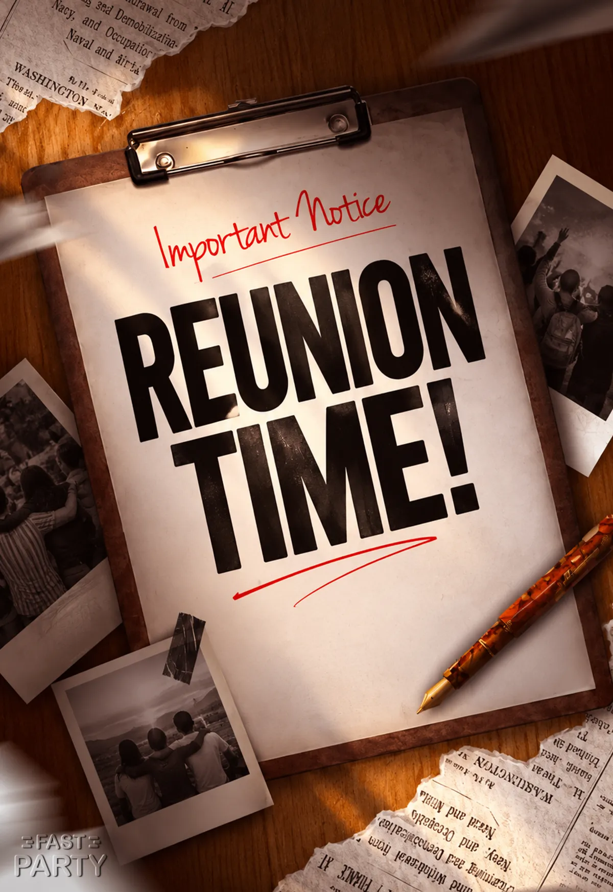 Reunion Time — Clipboard Notice