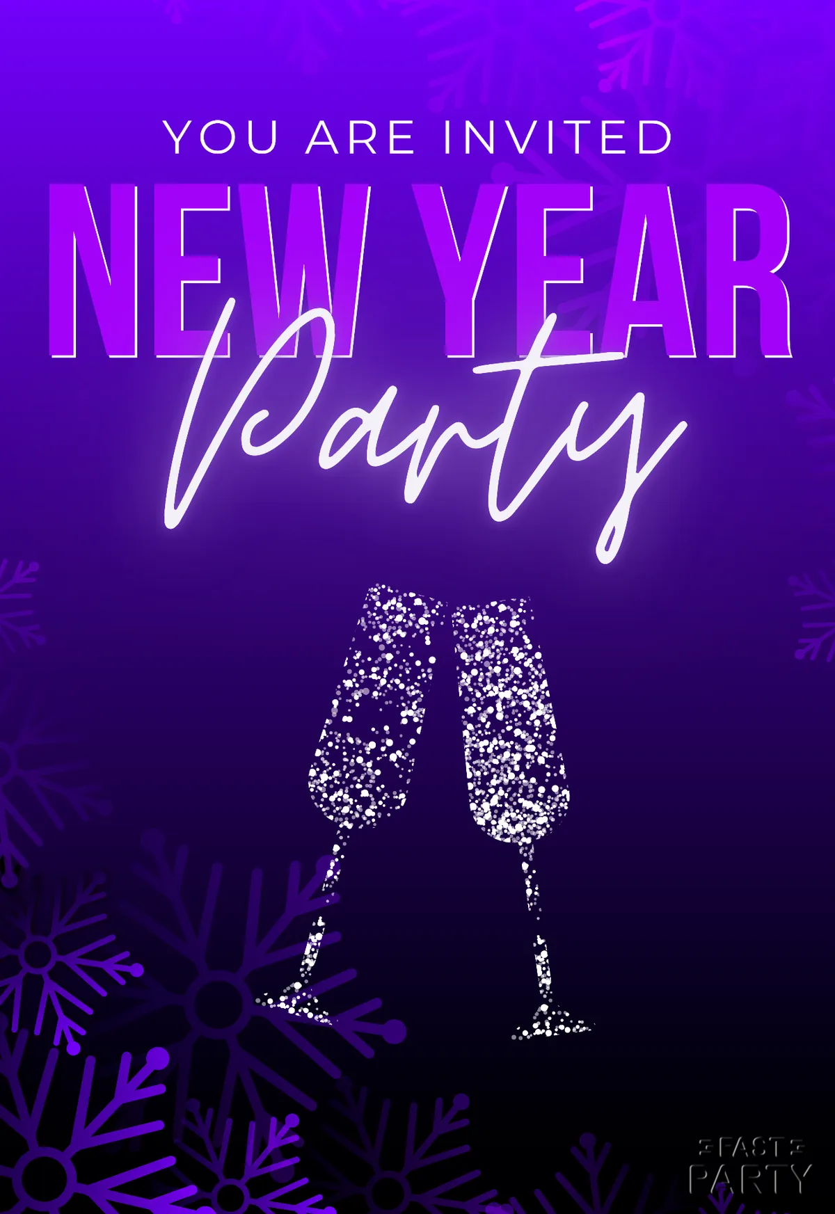 New Year Cheers — Midnight Gradient
