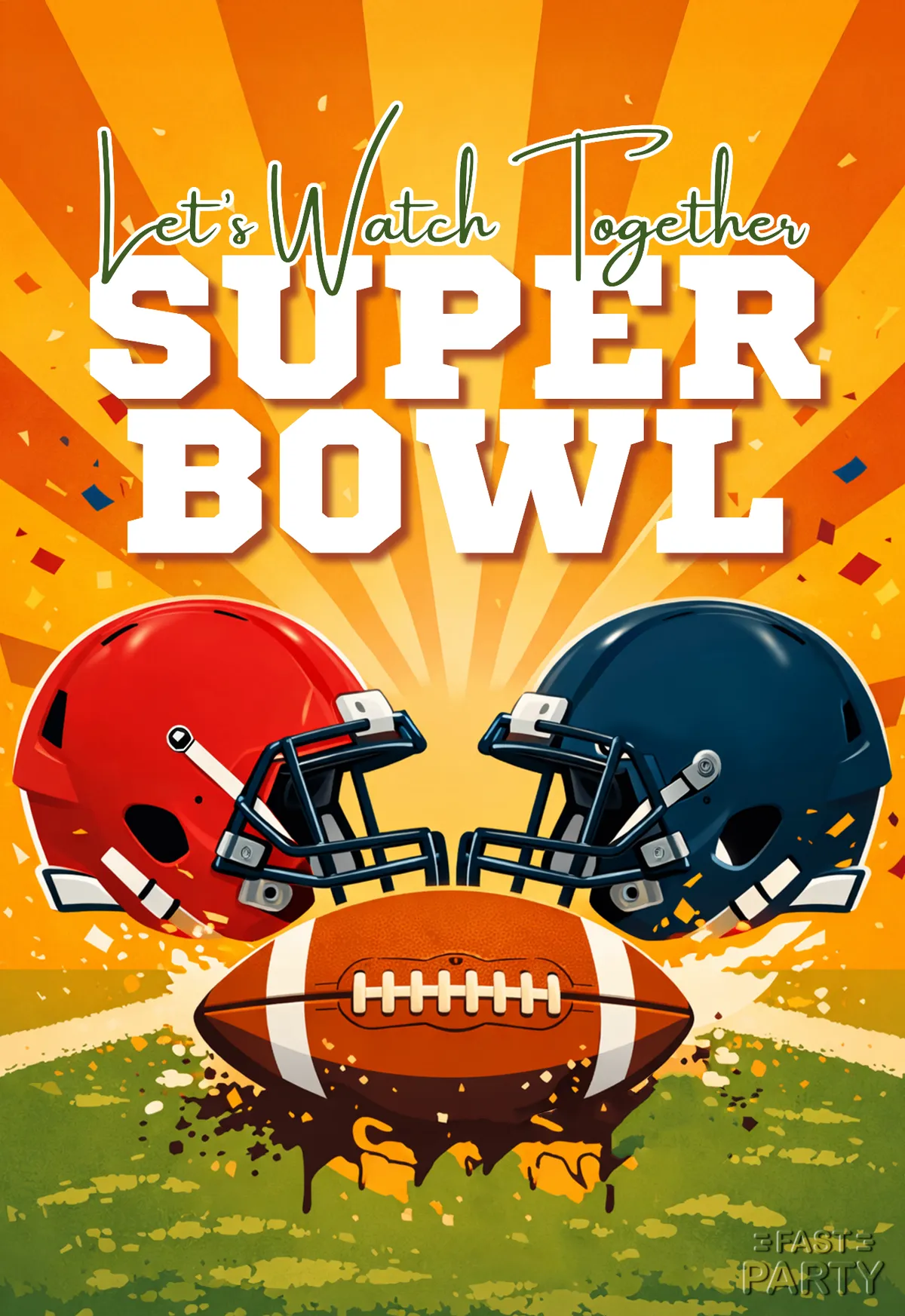 Super Bowl Watch Party — Clashing Helmets