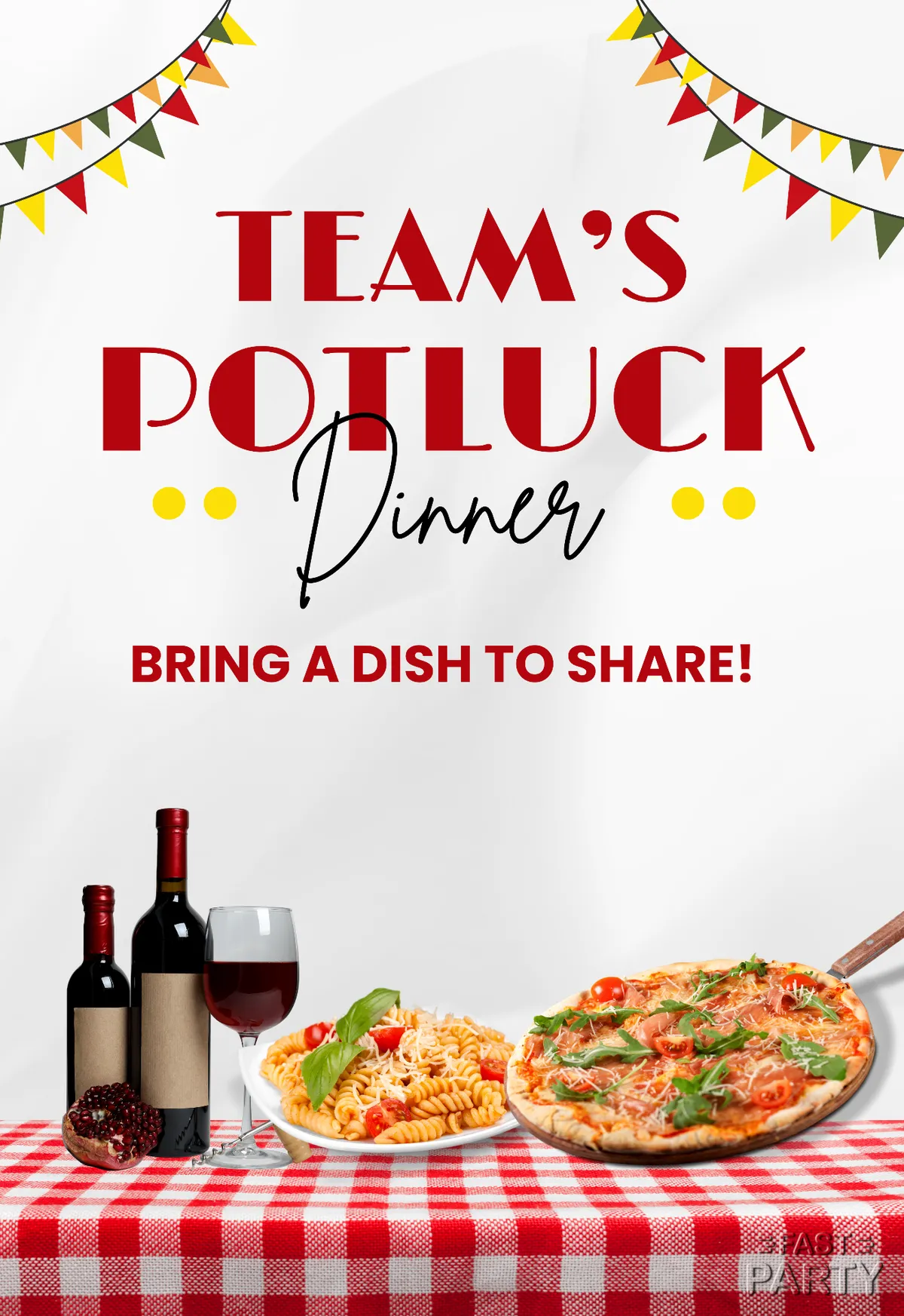 Team Potluck Dinner — Bunting & Wine