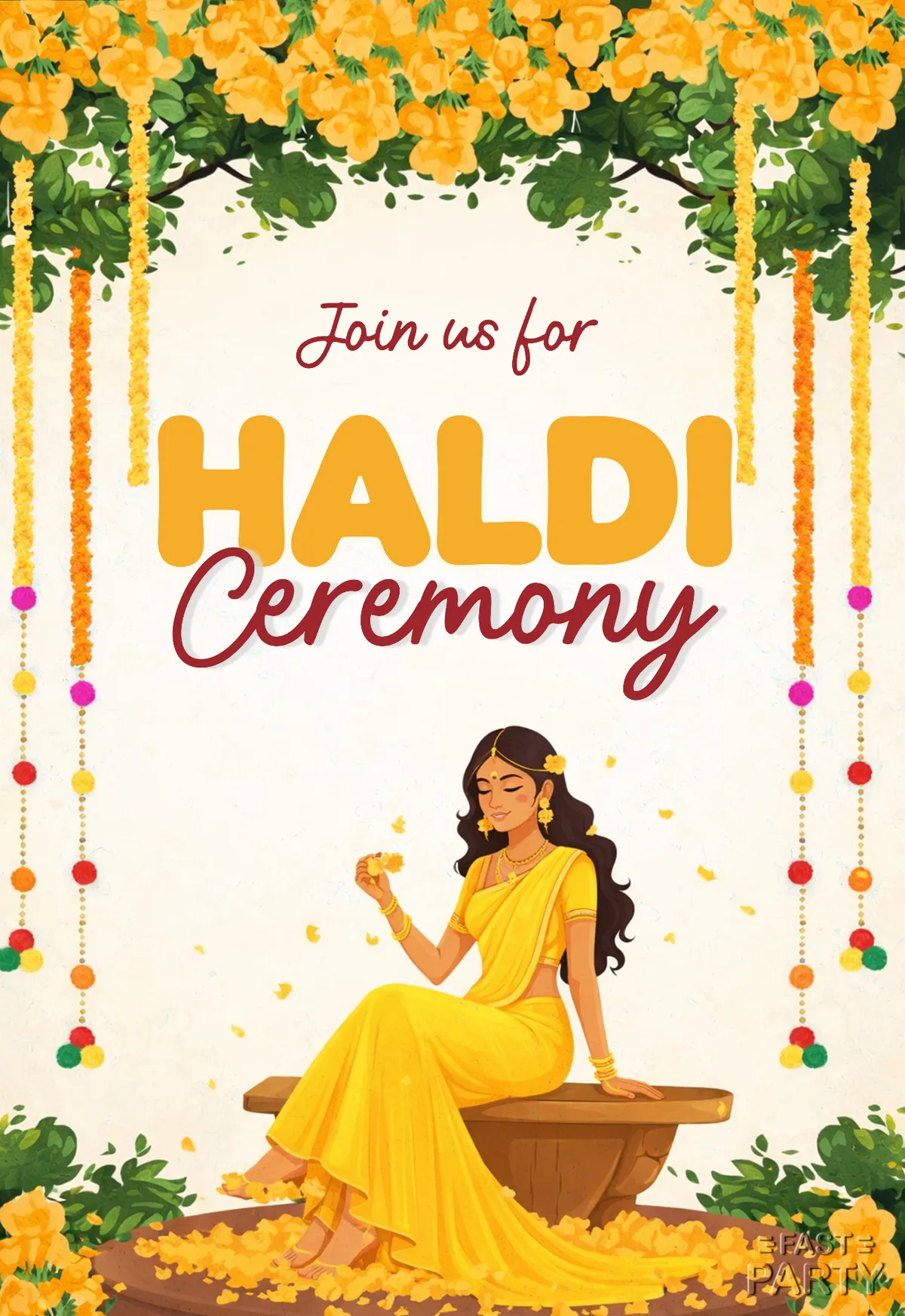 Haldi Ceremony — Bride on a Swing