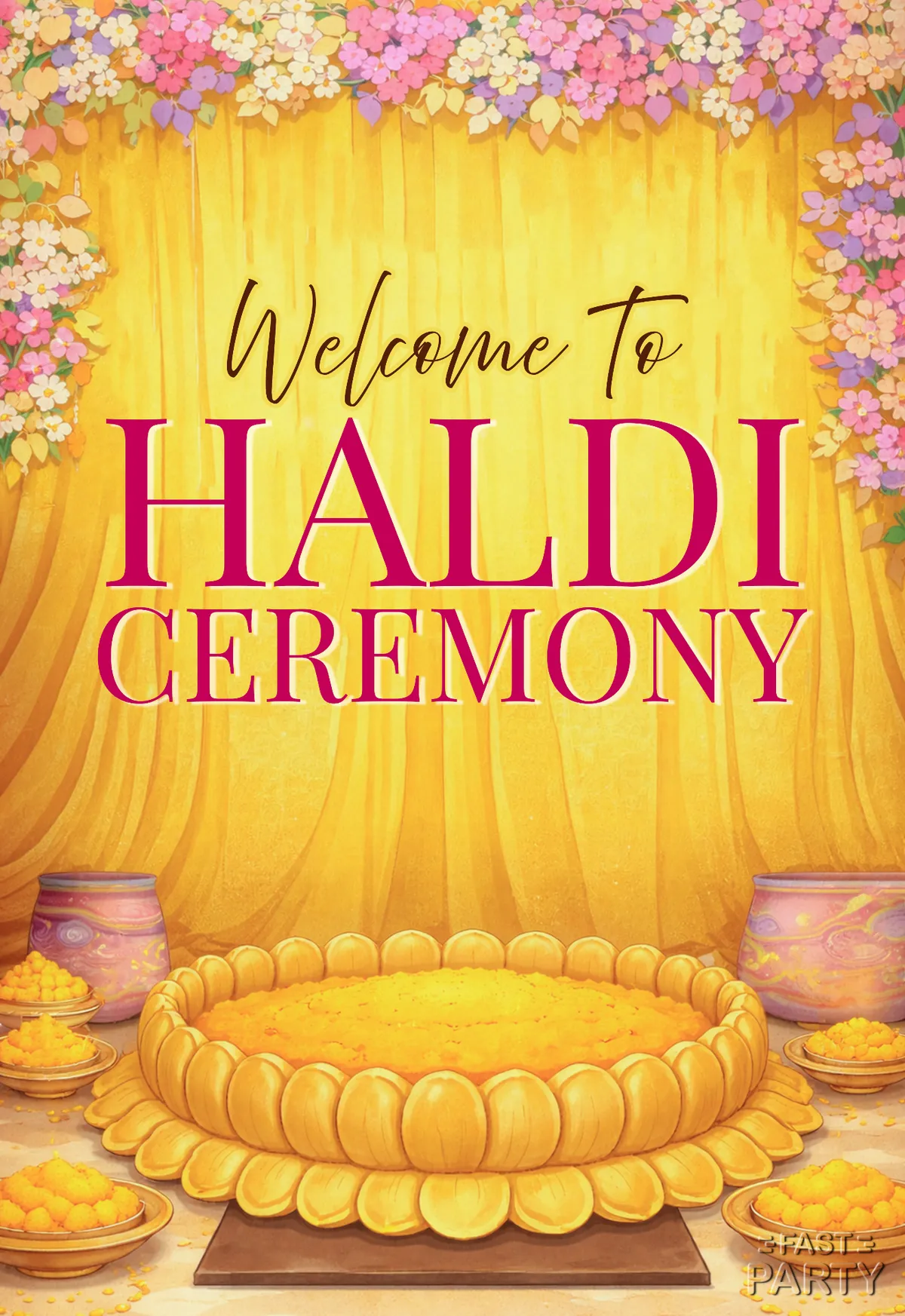 Haldi Ceremony — Draped Mandap