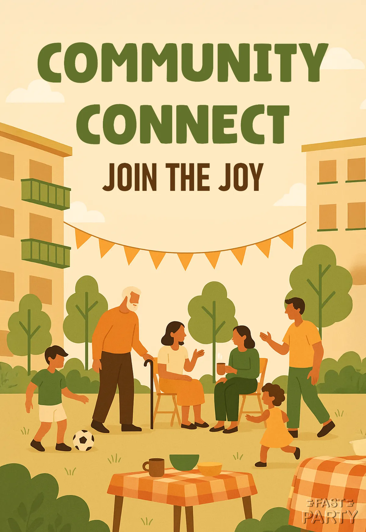 Community Gathering — Apartment Courtyard