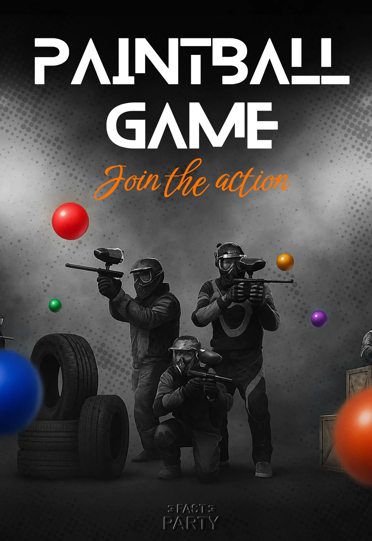 Paintball Game — Tyre Barricade