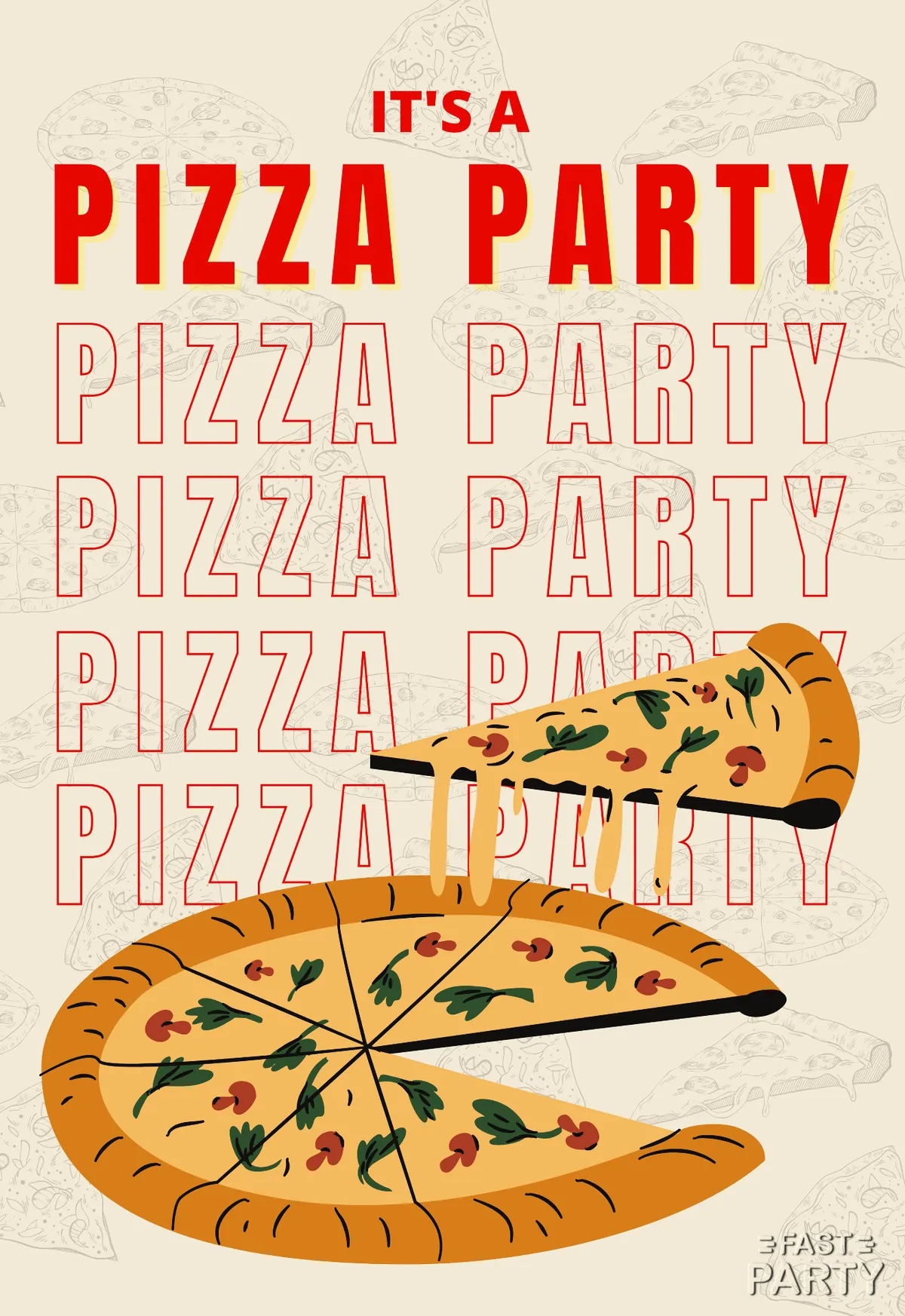 Pizza Party — Wooden Peel