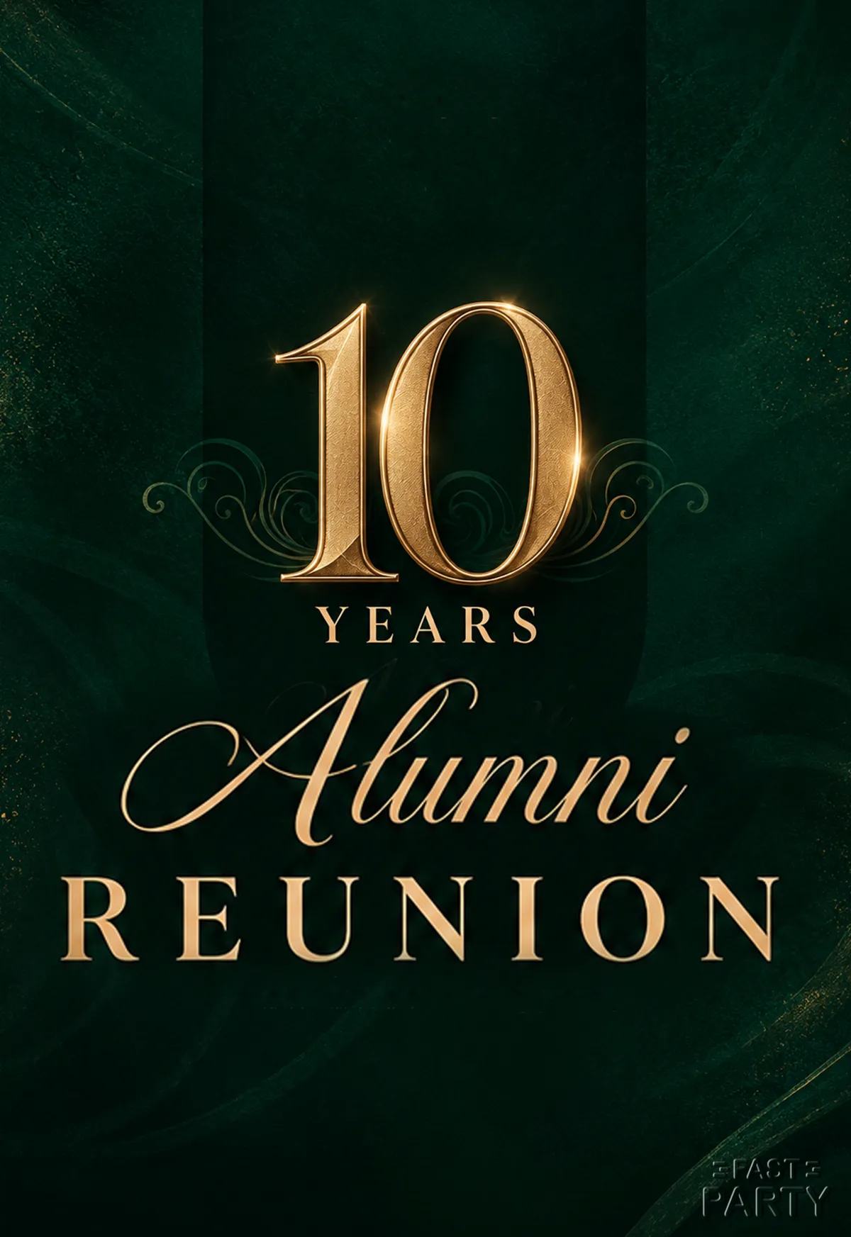 10 Years Alumni Reunion — Gold on Green