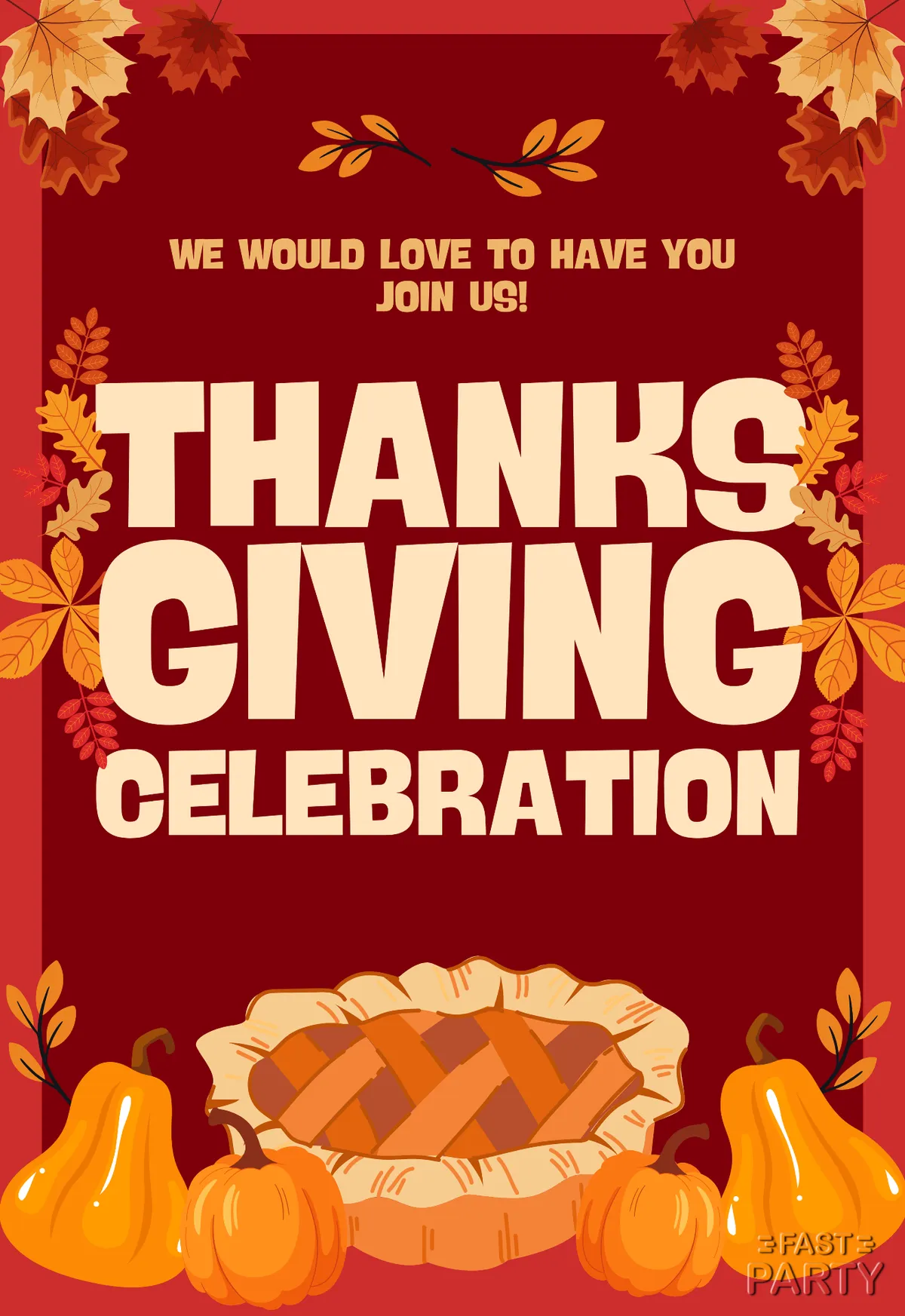 Thanksgiving Celebration — Pumpkins and Pie
