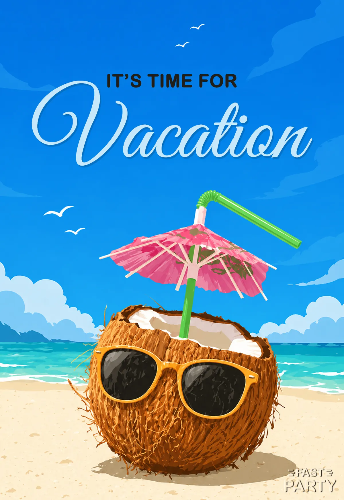 Vacation Time — Coconut in Sunglasses