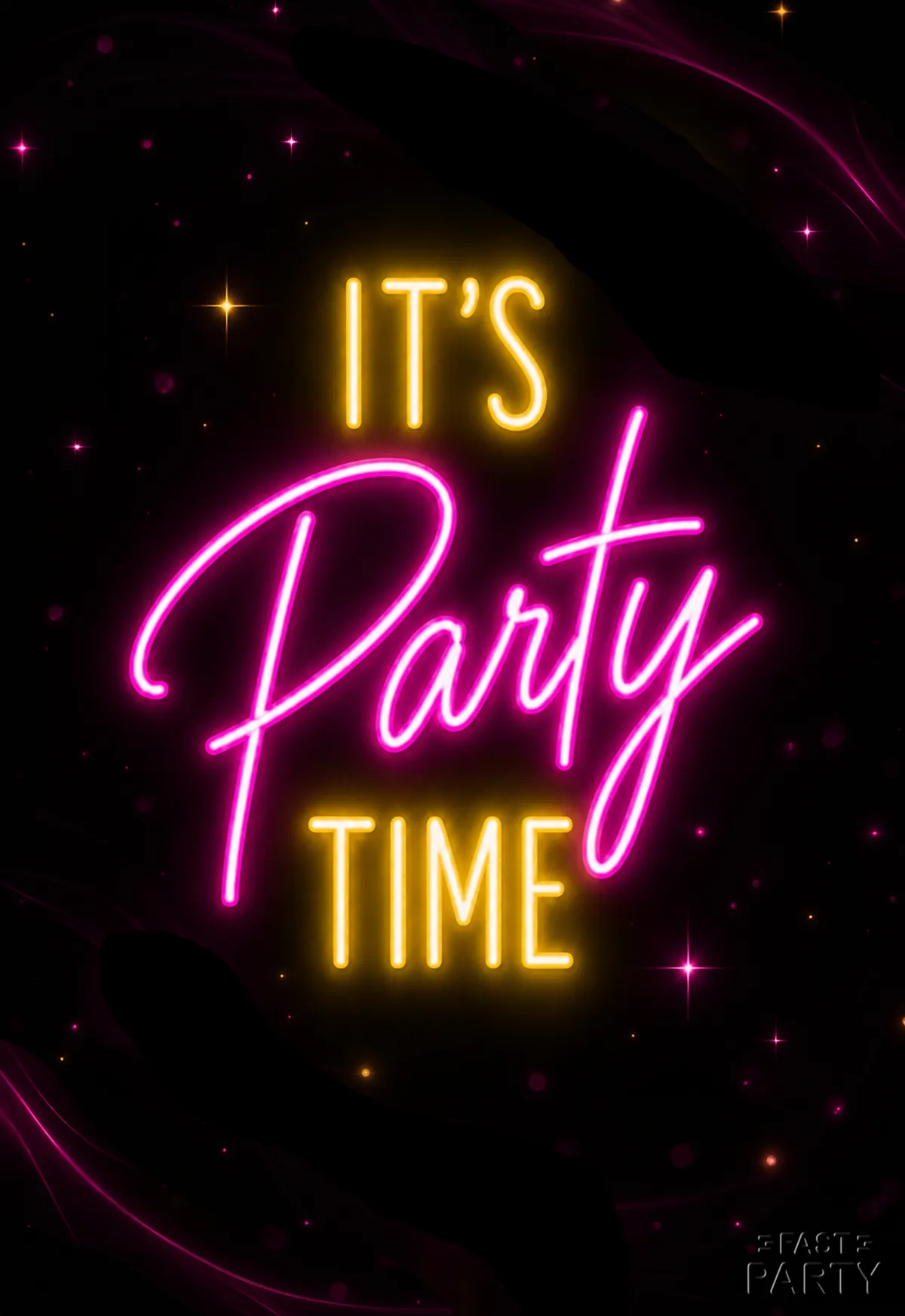 It's Party Time — Neon Script