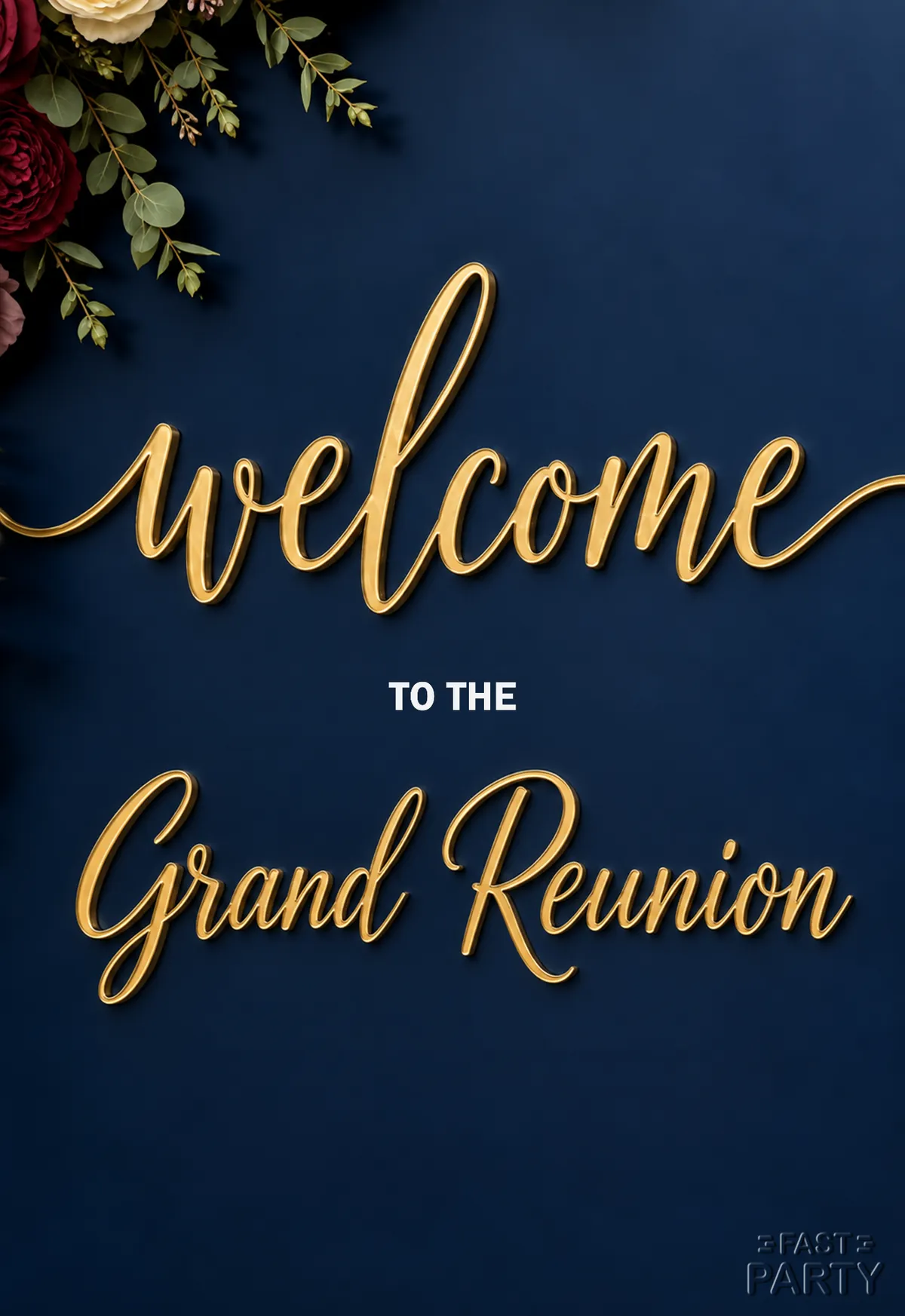 Grand Reunion — Navy & Gold Welcome