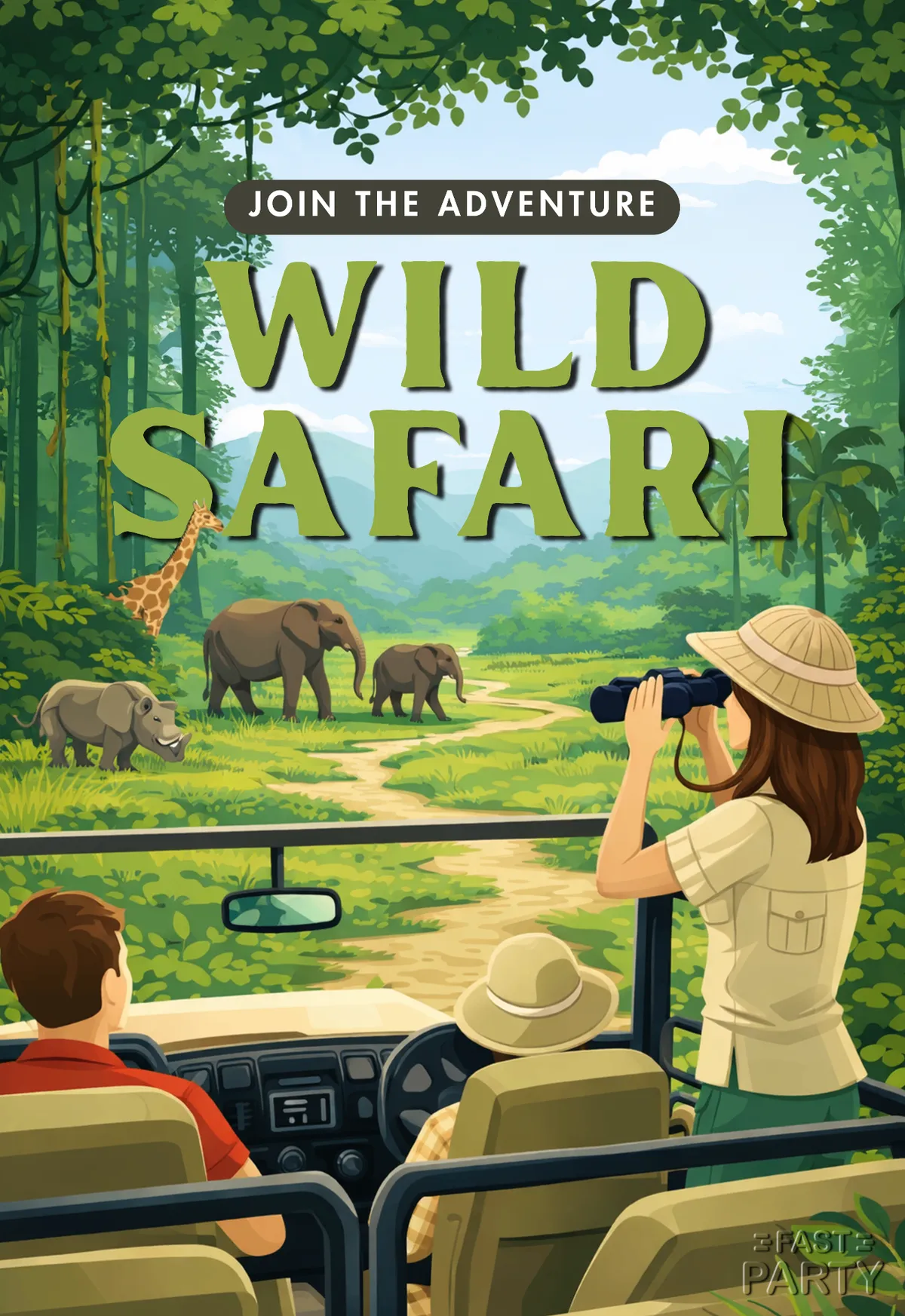 Wildlife Safari — Elephants & Giraffe