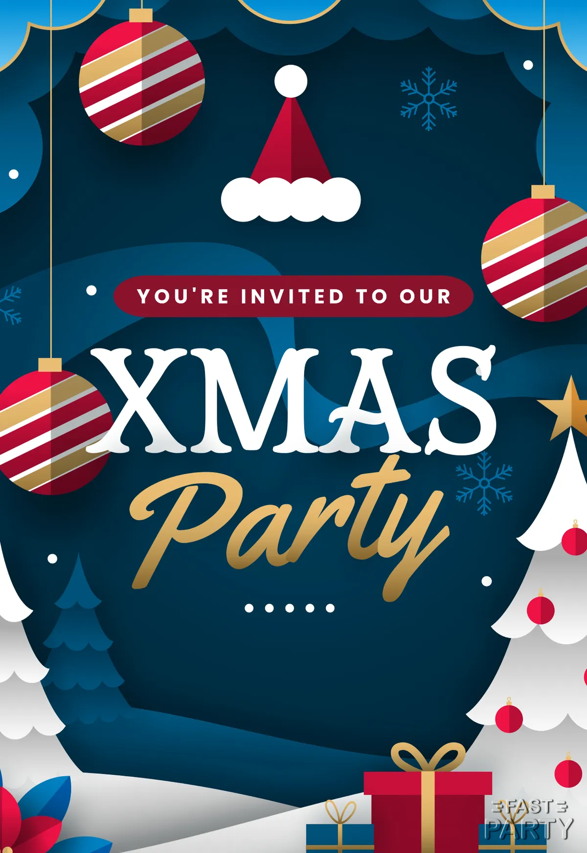 Christmas Party — Blue Night Baubles