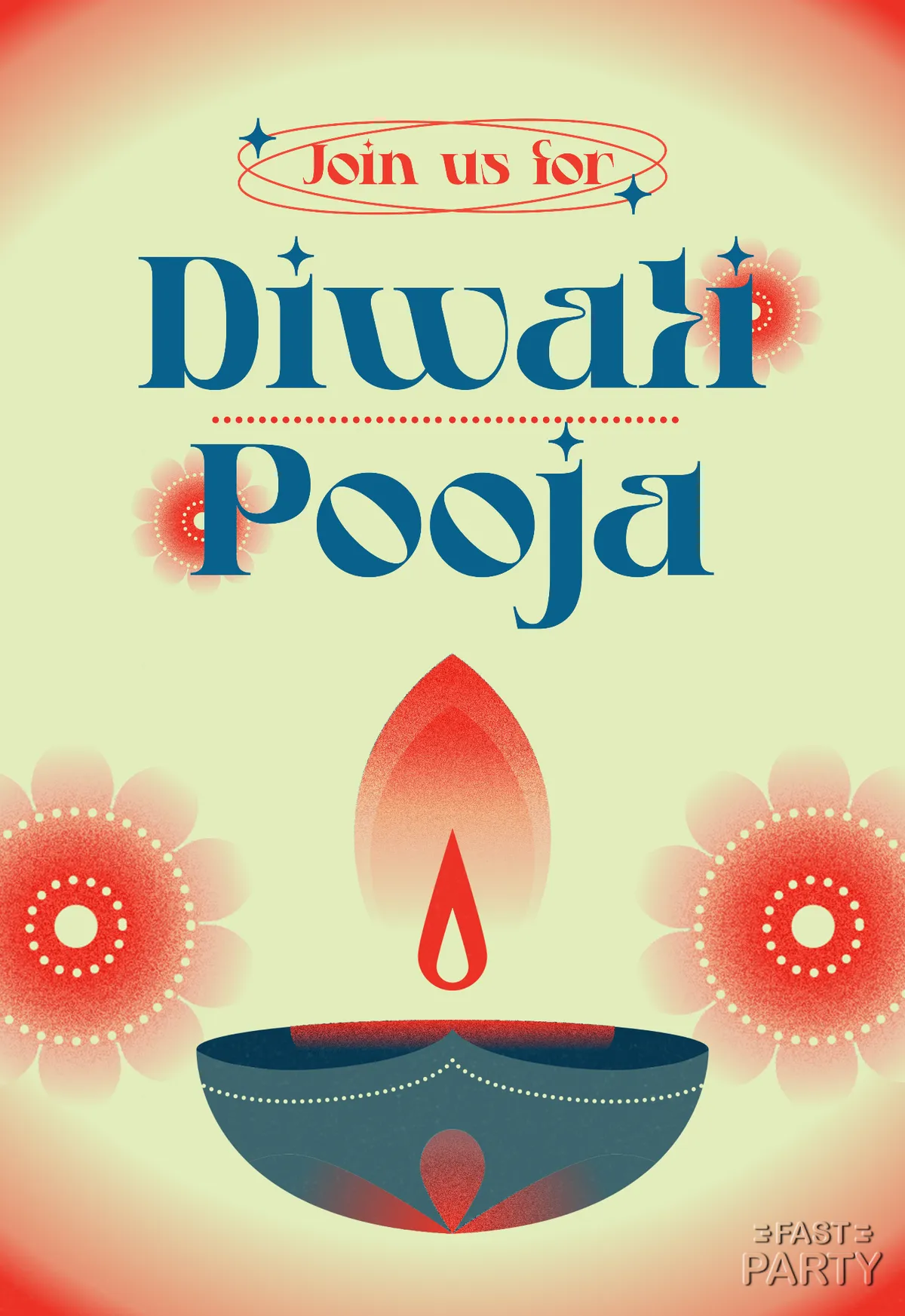 Diwali Pooja — Red Diya