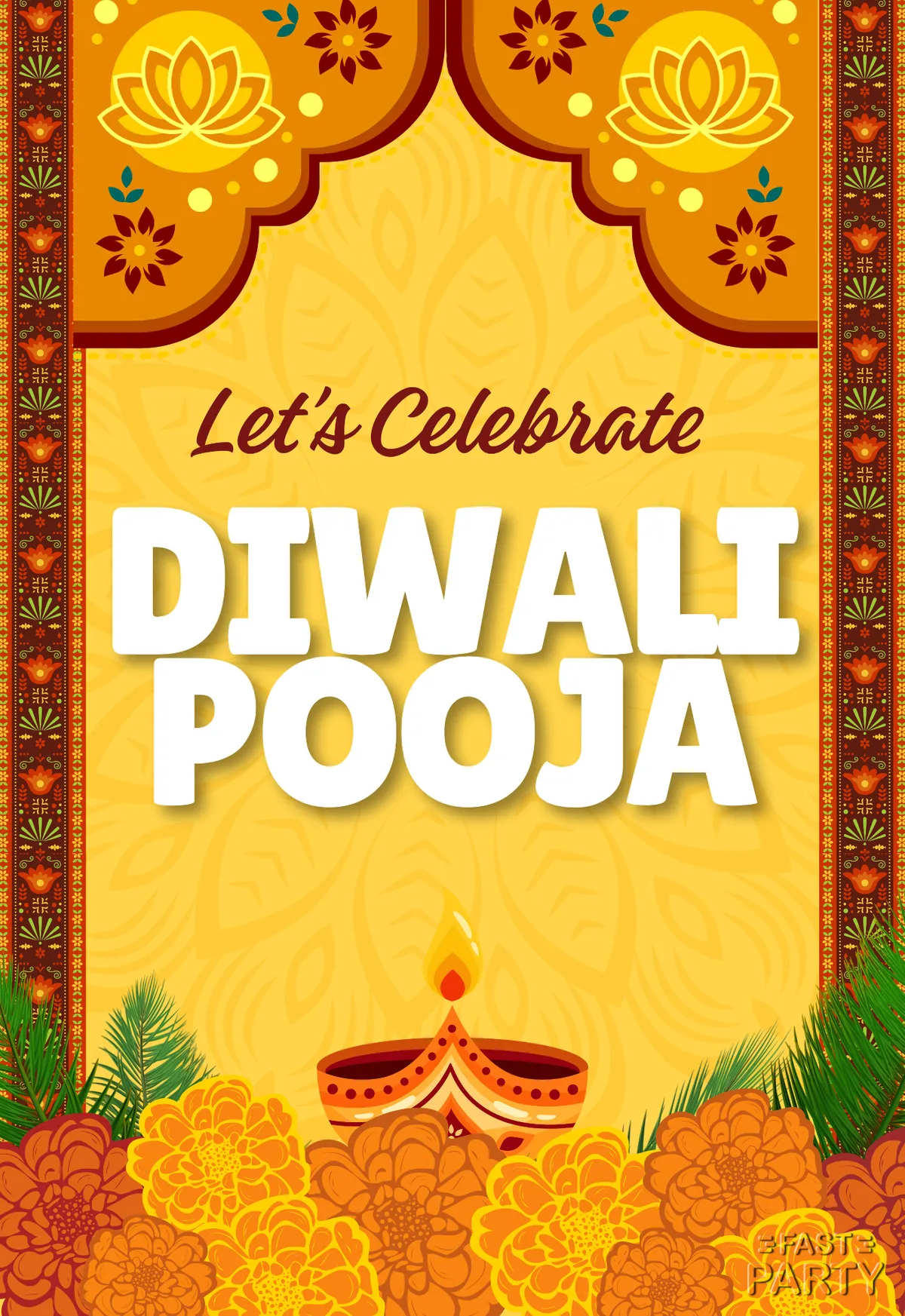 Diwali Pooja — Marigold Arch
