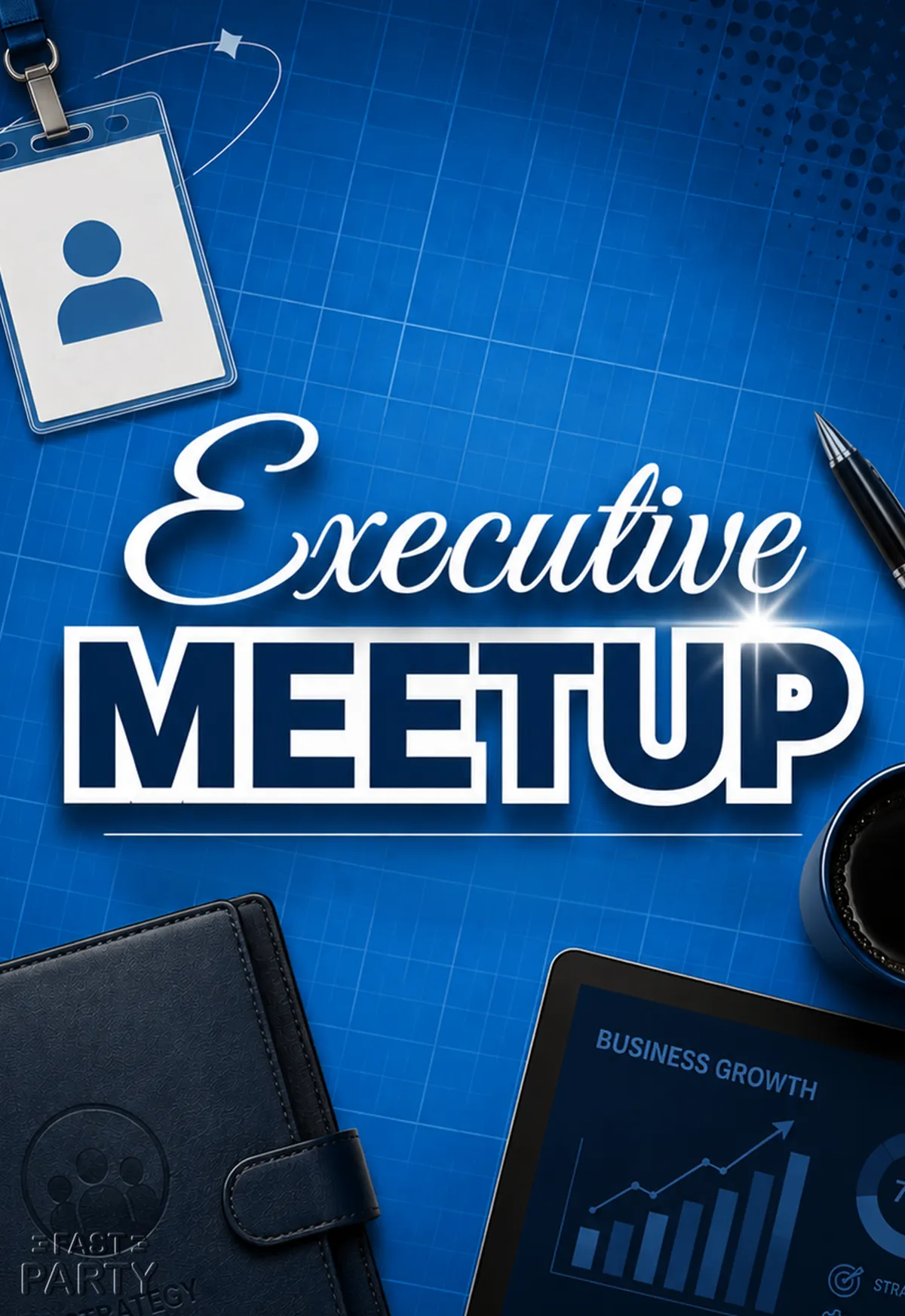 Executive Meetup — Desk Flat-Lay