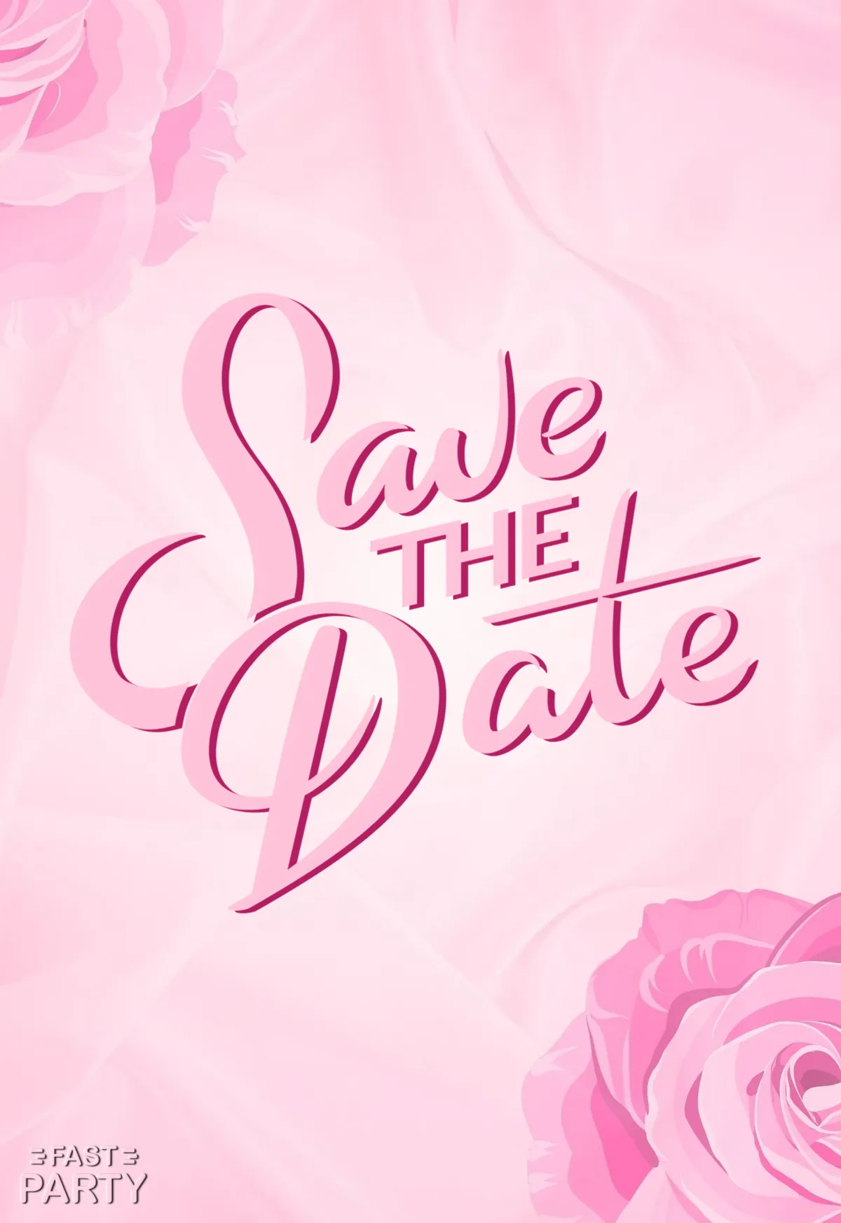 Save the Date — Watercolour Roses