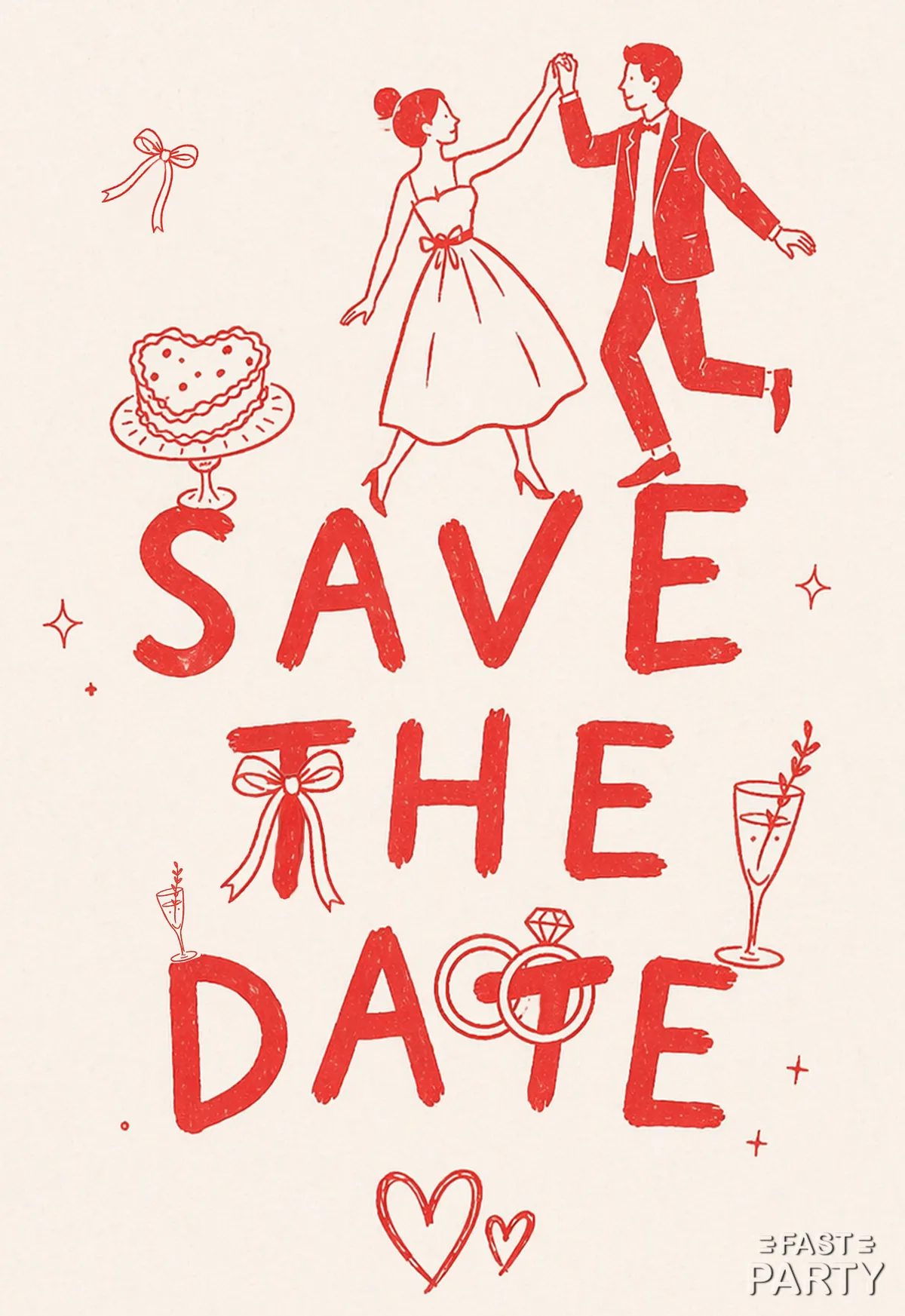 Save the Date — Dancing Couple