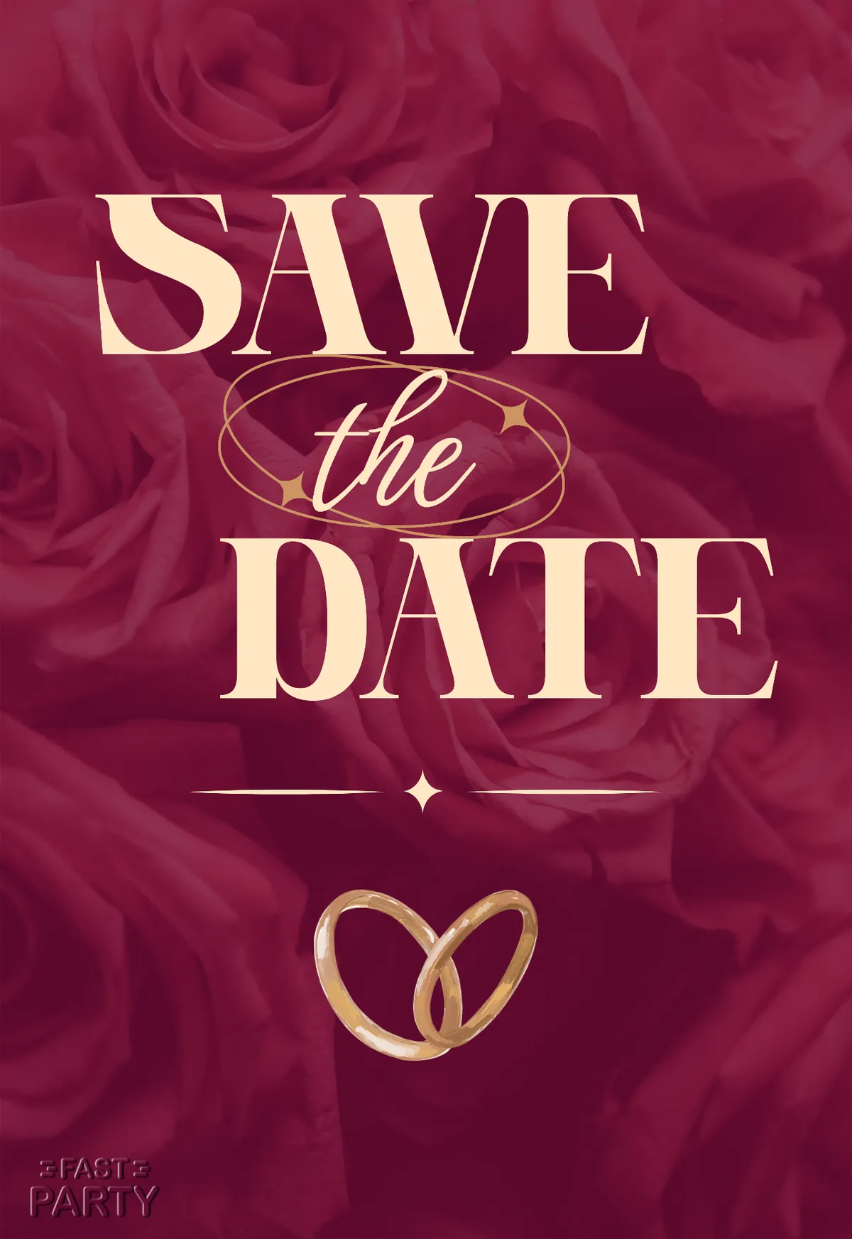 Save the Date — Red Roses
