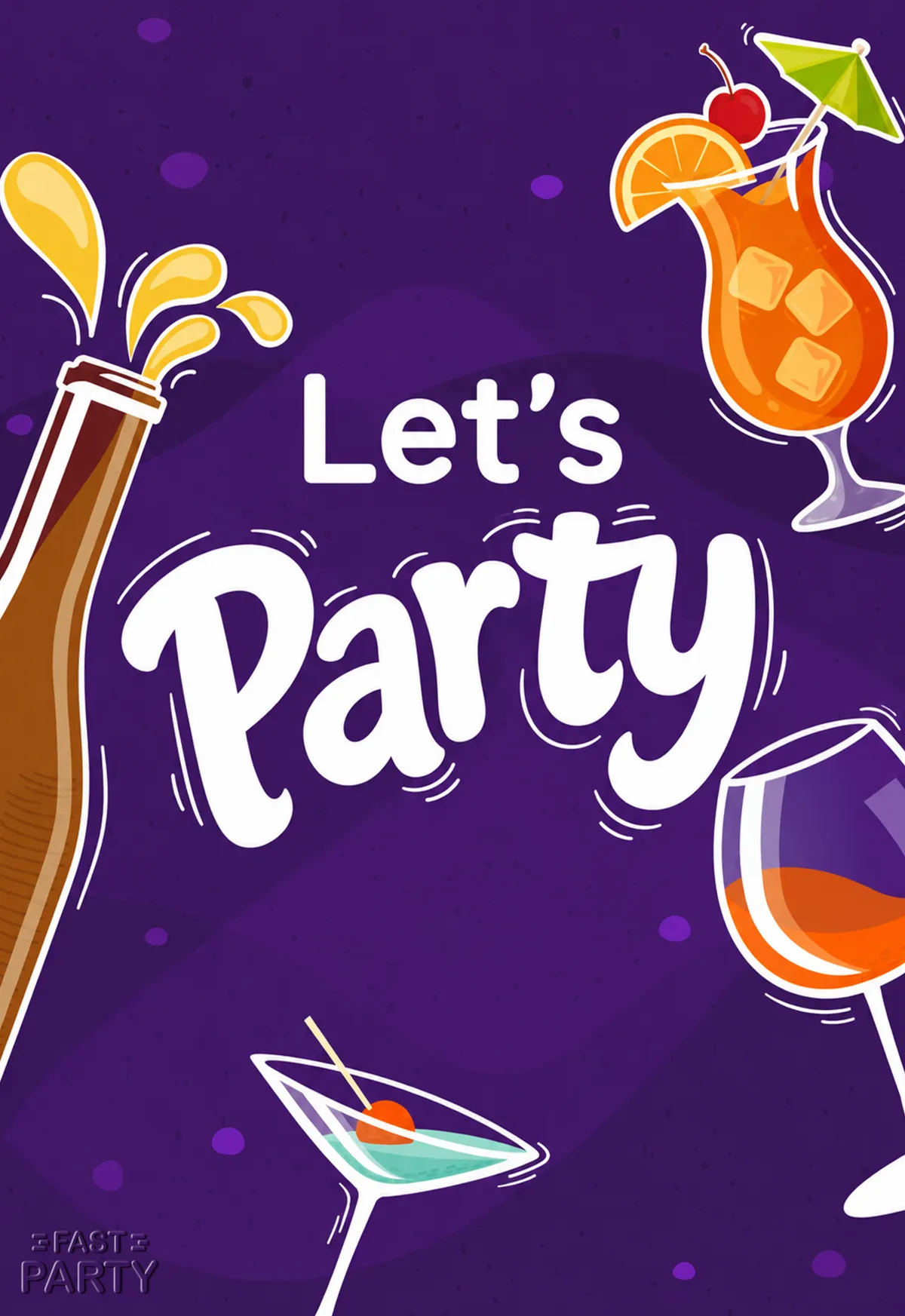 Let's Party — Flat Colour Drinks